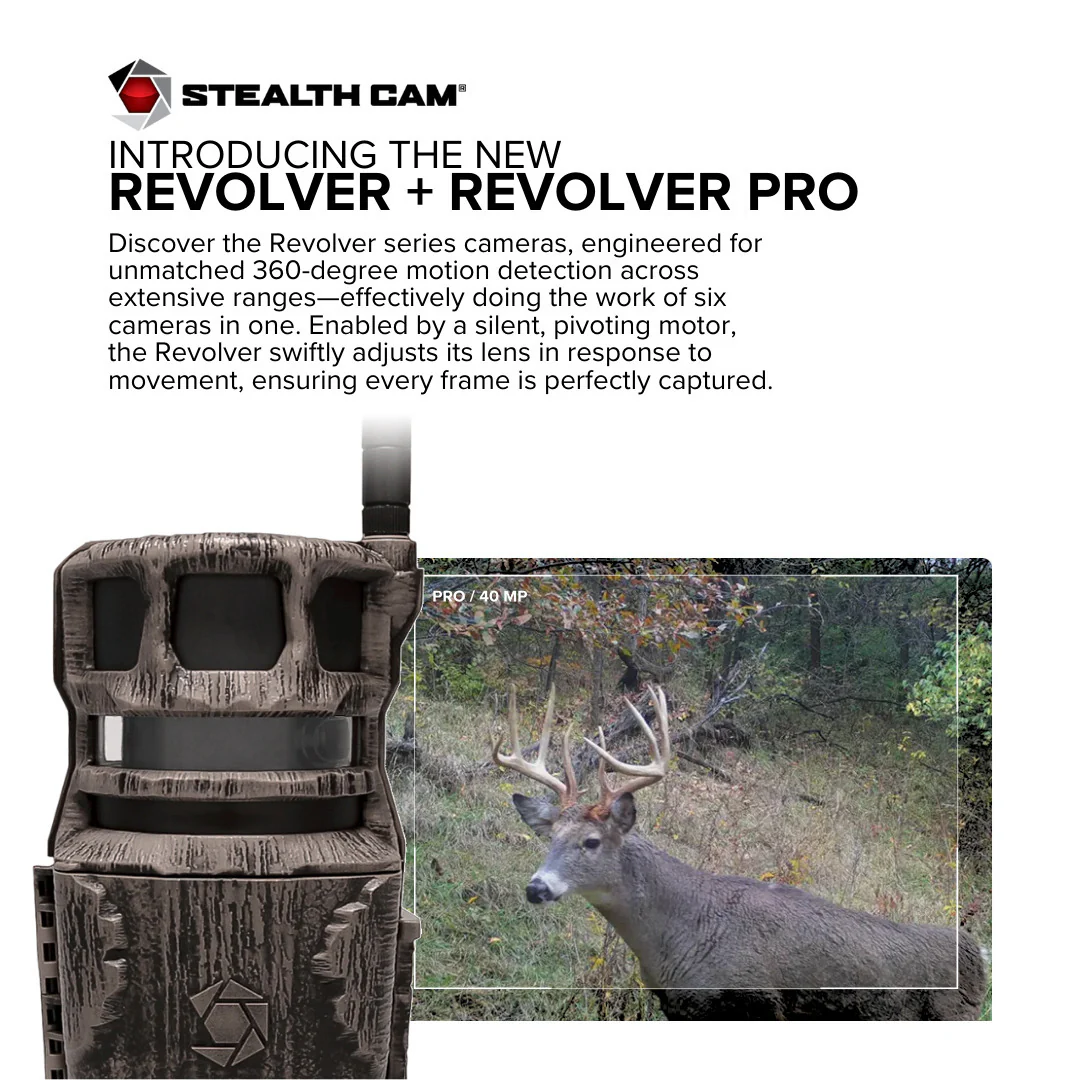 Stealth Cam Revolver 40MP Pro 360-Degree Cellular Trail Camera and Lithium Battery Pack Bundle - Image 3