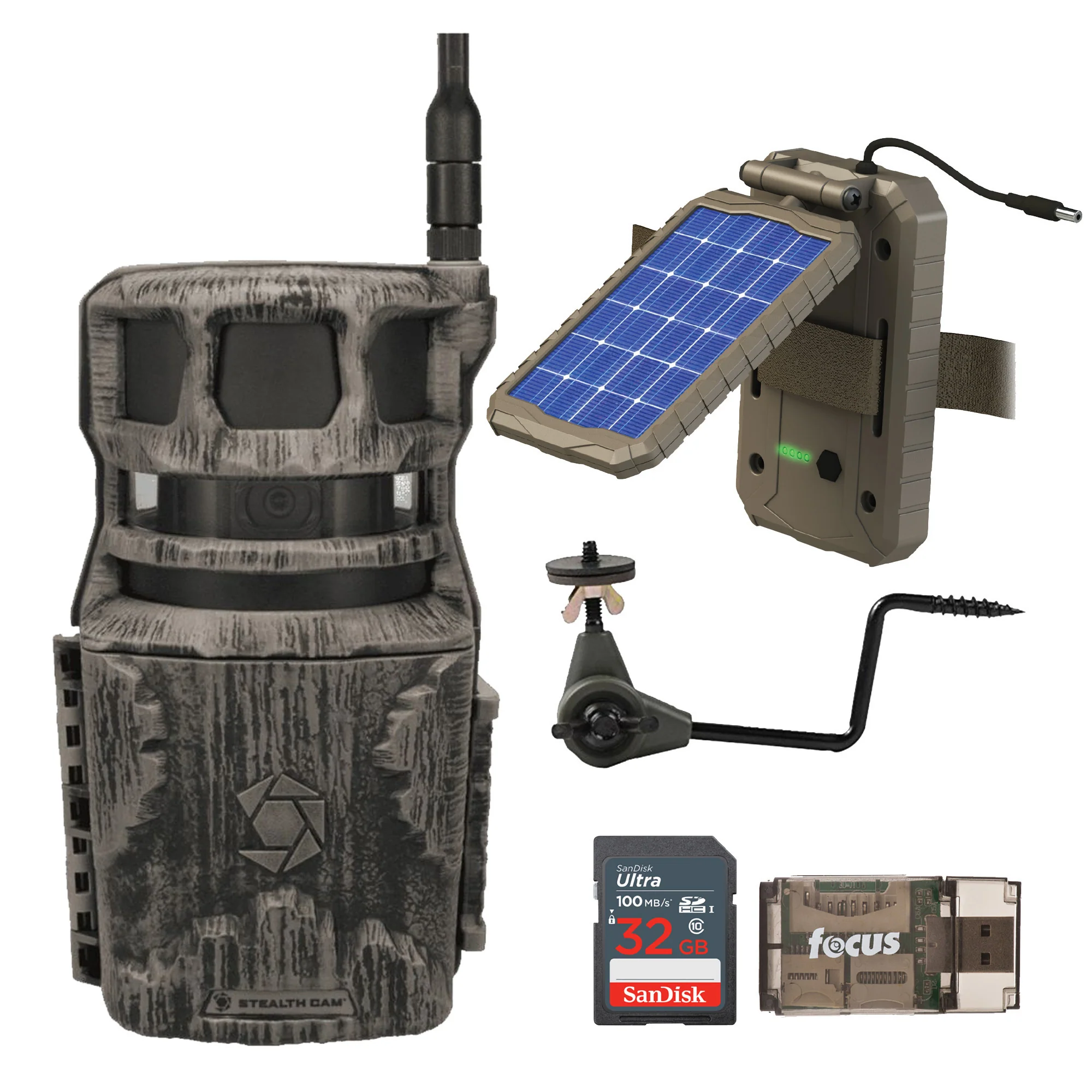 Stealth Cam Revolver 40MP Pro 360-Degree Cellular Trail Camera with 1/4-Inch Threaded Mount Bundle