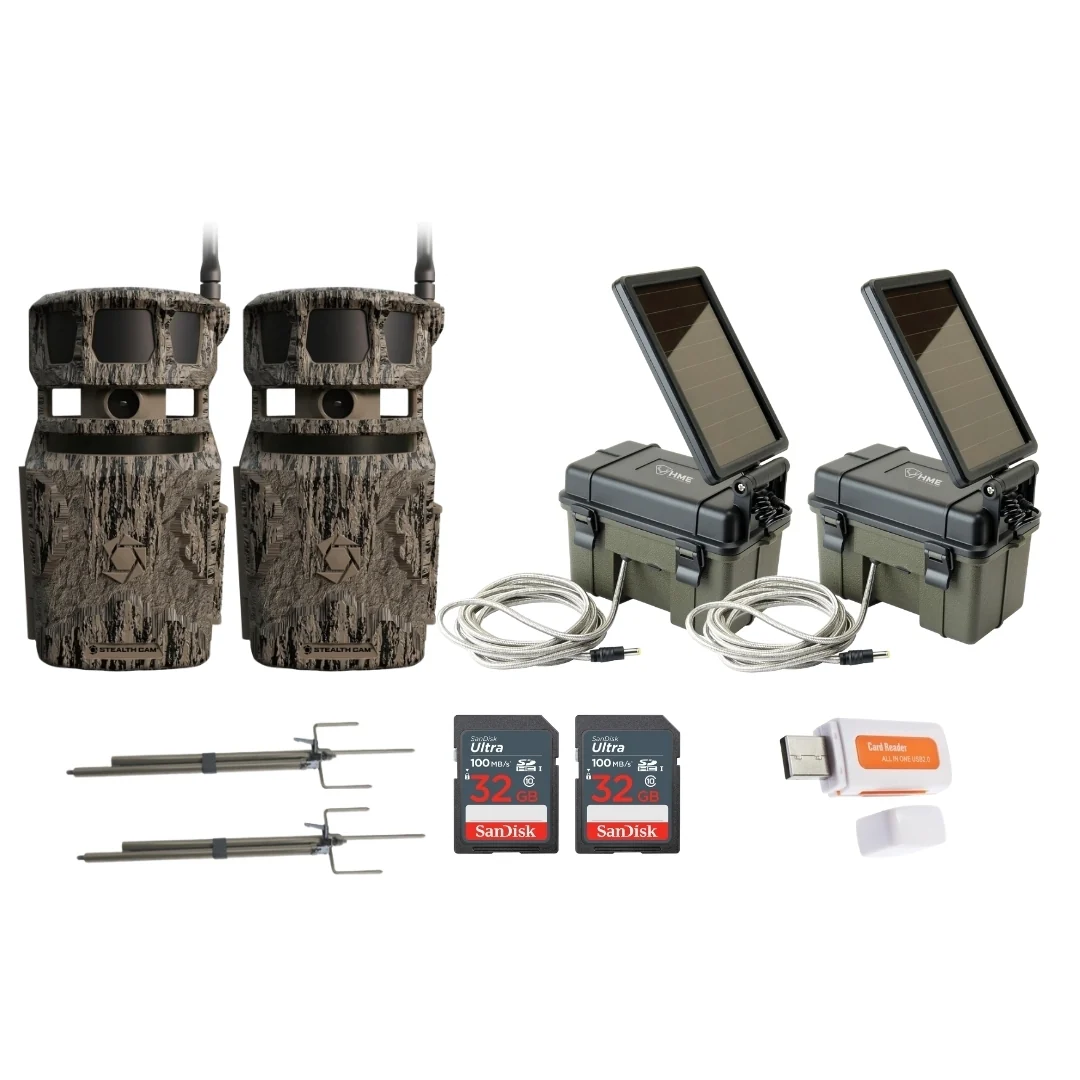Stealth Cam Revolver 40MP Pro 360-Degree Cellular Trail Camera with Threaded Mount 2-Pack Bundle