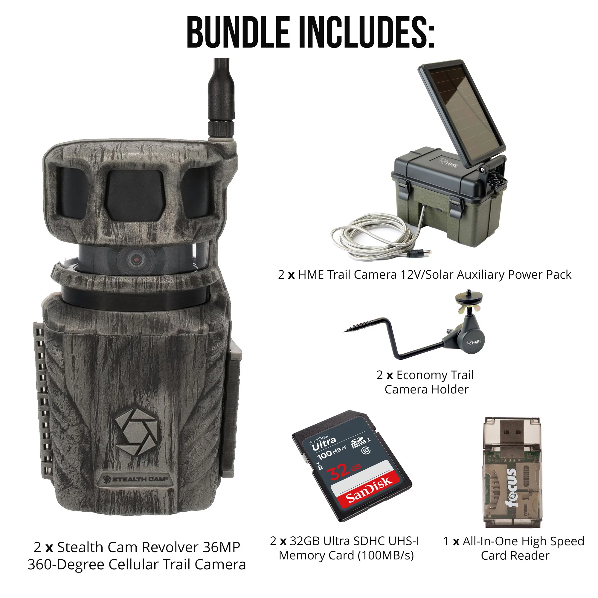 Stealth Cam Revolver 36MP 360-Degree Cellular Trail Camera with Threaded Mount (2-Pack) Bundle - Image 7