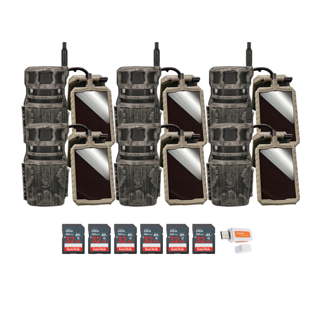 Stealth Cam Revolver 36MP 360-Degree Cellular Trail Camera with 1/4-Inch Mount (6-Pack) Bundle