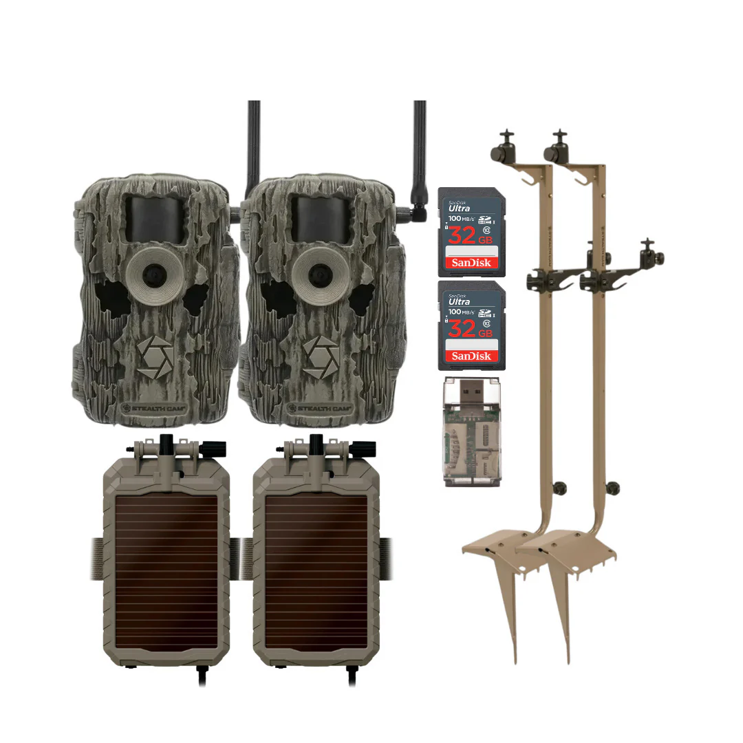 Stealth Cam 36MP Fusion Max Cellular Trail Camera with 80-Feet Detection Range (2-Pack) Bundle