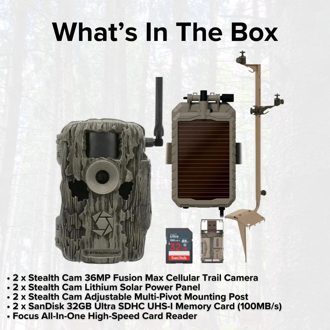 Stealth Cam 36MP Fusion Max Cellular Trail Camera with 80-Feet Detection Range (2-Pack) Bundle - Image 6