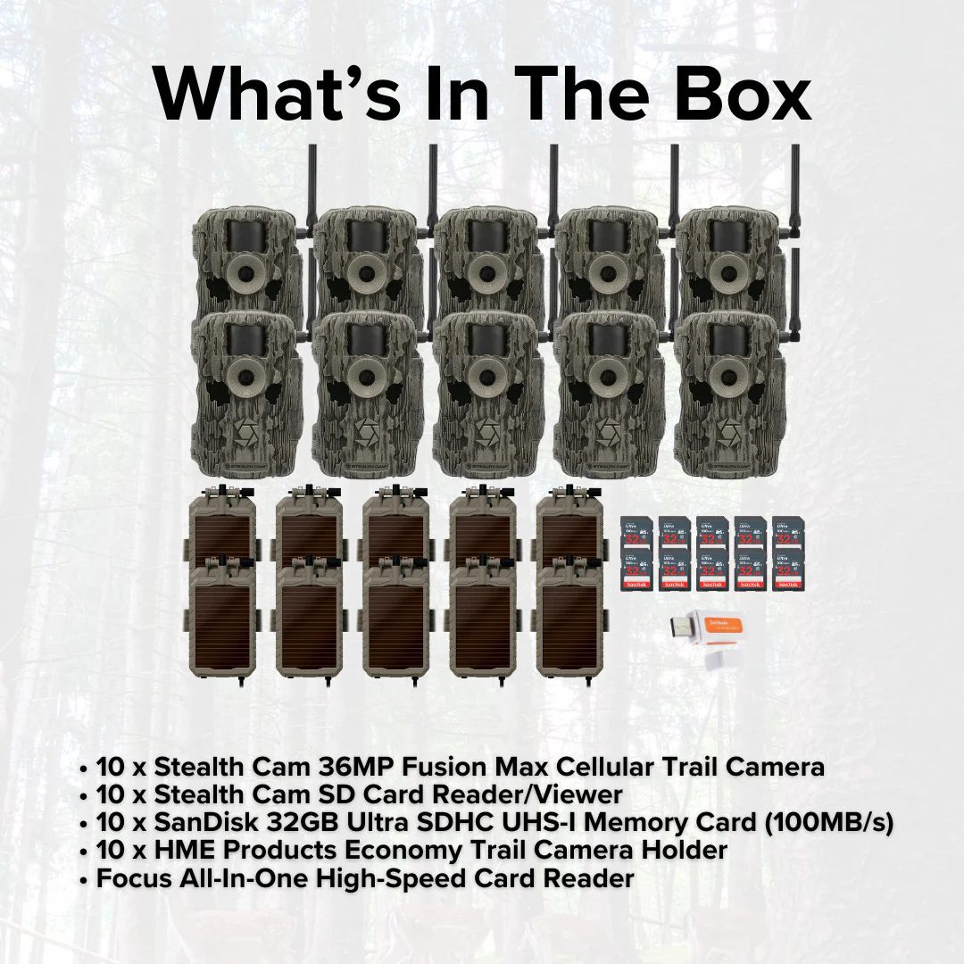 Stealth Cam 36MP Fusion Max Cellular Trail Camera with 80 Feet Detection Range (10-Pack) Bundle - Image 6
