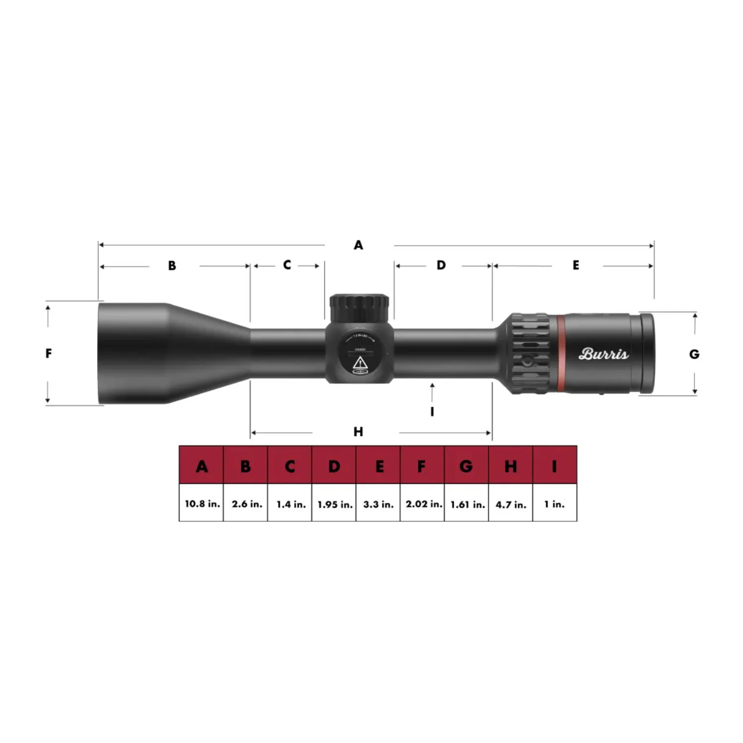 Burris Fullfield 2.5-10x42mm Riflescope Illuminated Ballistic E3 Reticle (Black) - Image 6