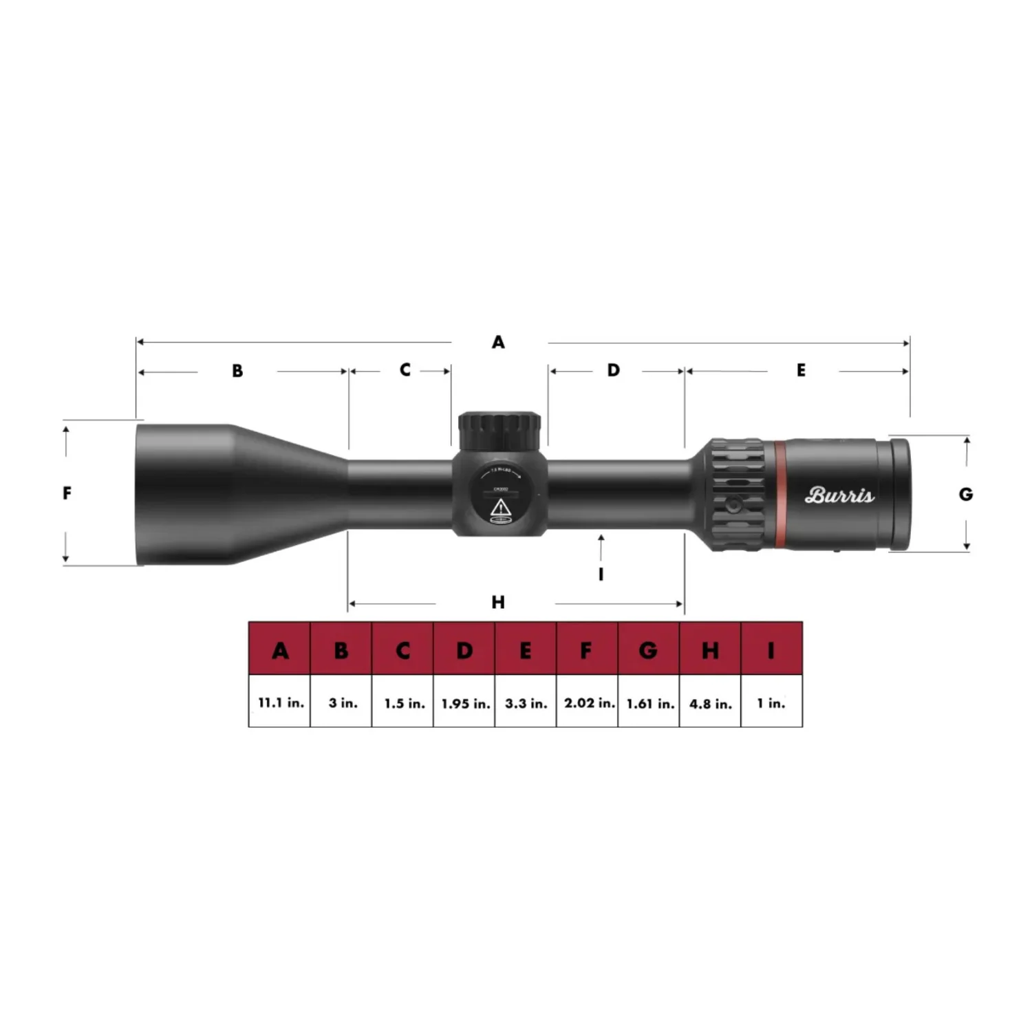 Burris Fullfield 3-12x42mm Riflescope Rear Focal Plane Ballistic E3(Matte Black) - Image 6