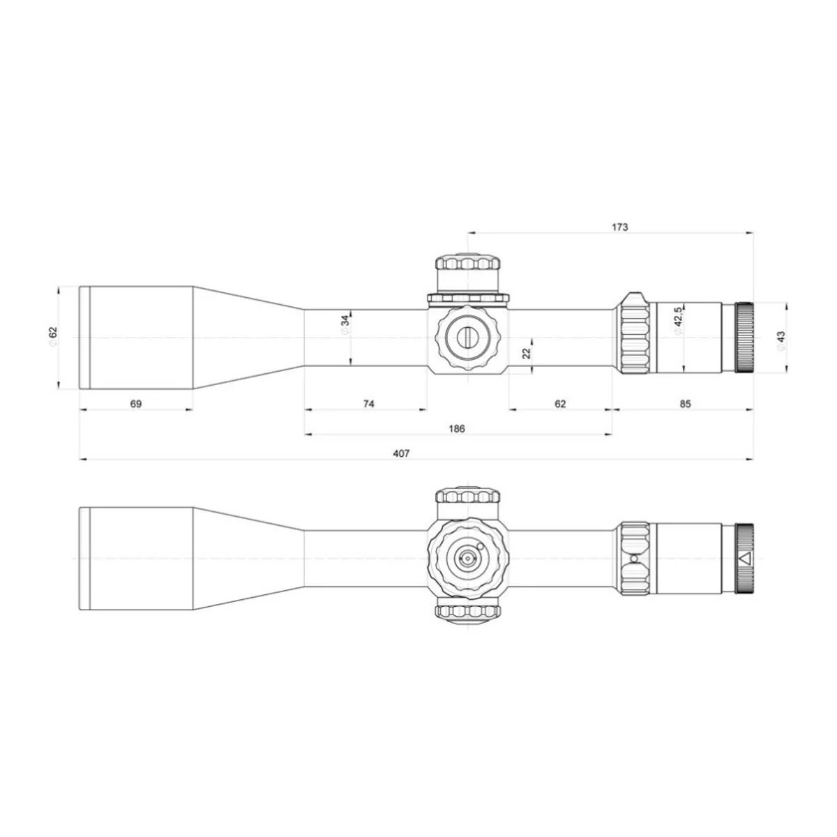 SWAROVSKI OPTIK Kahles K624i 6 to 24x56 Riflescope with Left-Side Windage and MOAK Reticle - Image 8