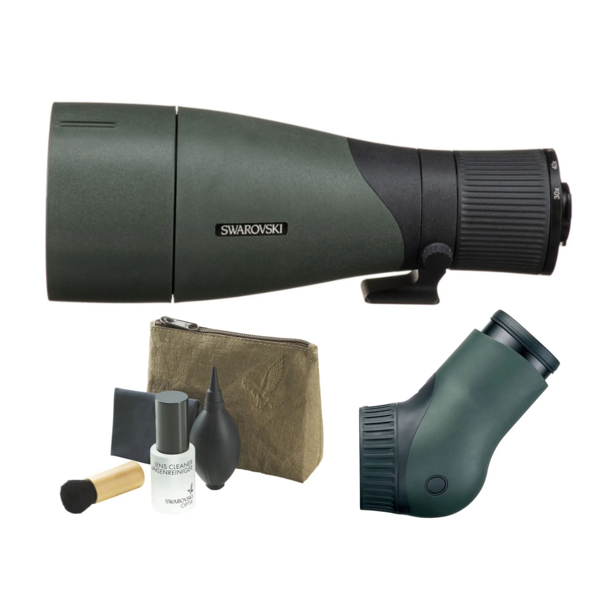 Swarovski ATX Spotting Scope with 95mm modular Objective & Cleaning Kit (Angled)