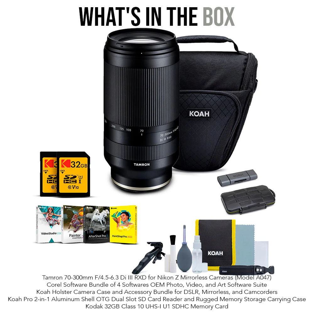 Tamron 70-300mm F/4.5-6.3 Di III RXD (Z-Mount) with Software Suite, and Accessory Kit - Image 6