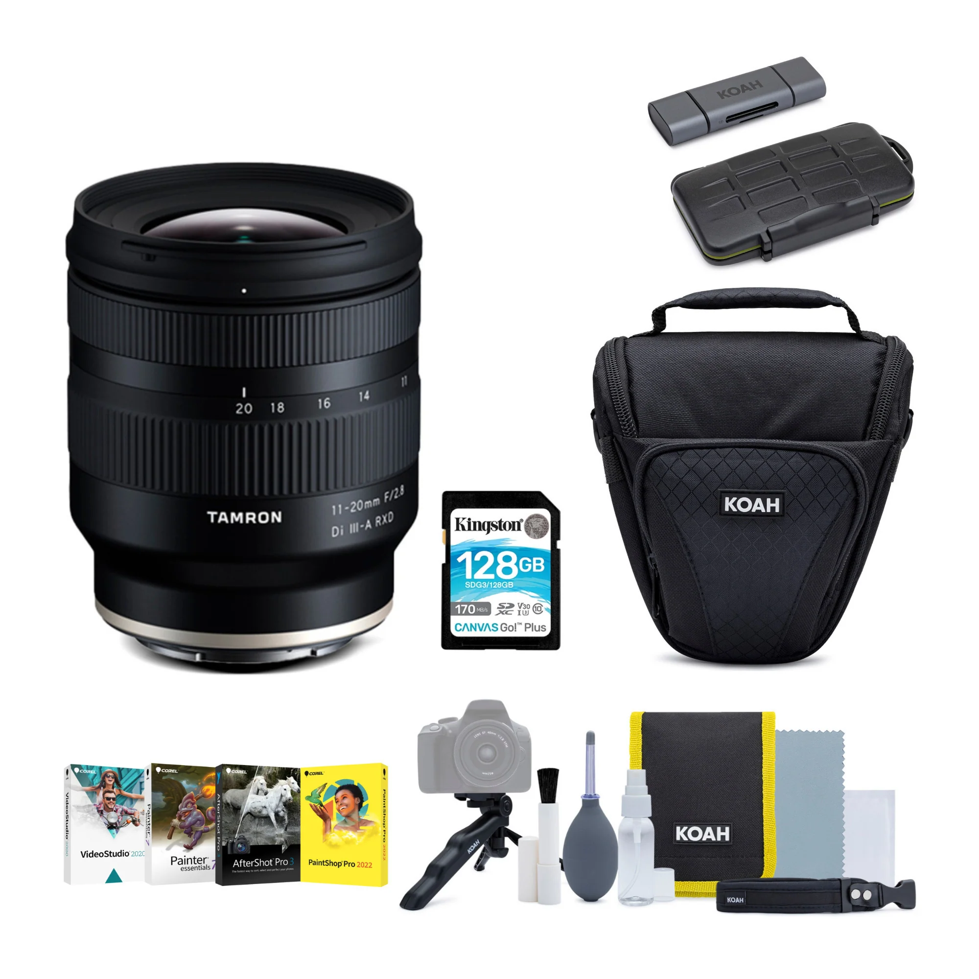 Tamron B060X 11 to 20mm F2.8 Di III-A Lens for Fujifilm X APS-C Cameras with Software Suite Bundle