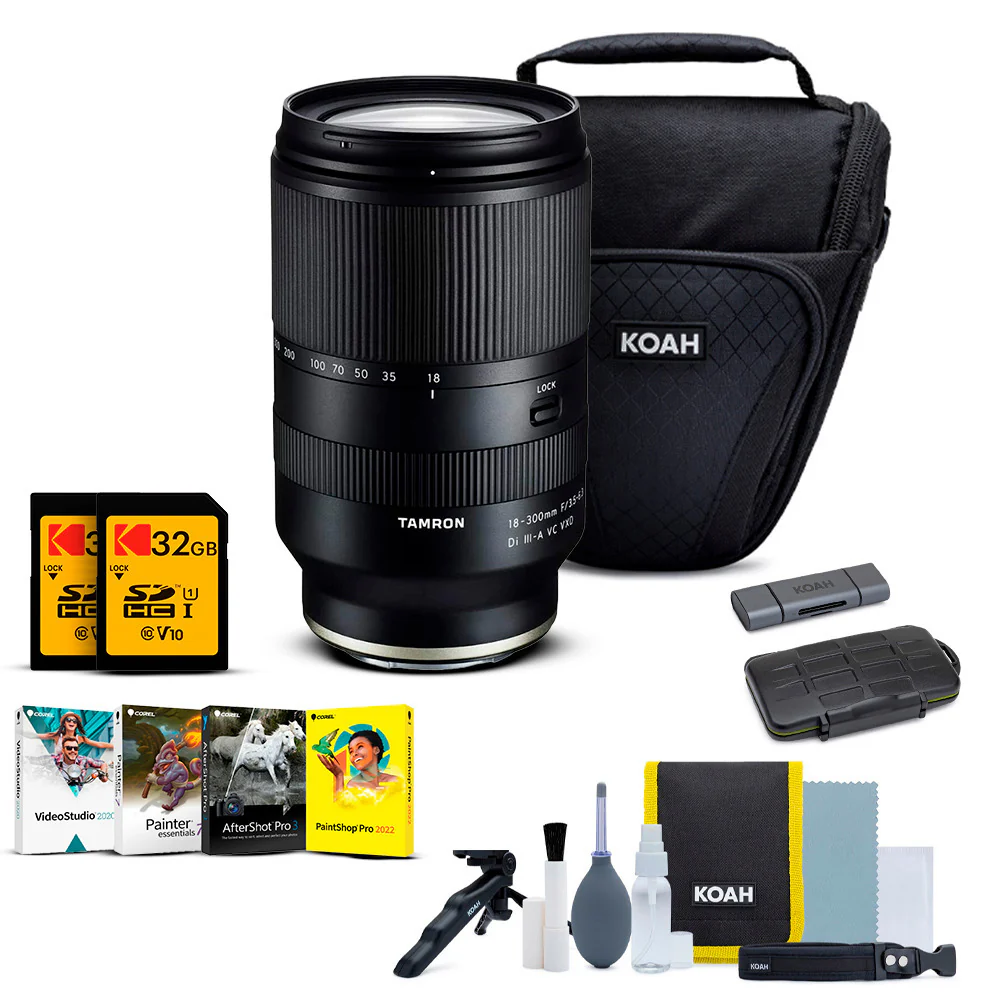 Tamron 18-300mm F/3.5-6.3 Di III-A VC VXD Lens (X-Mount) with Software Suite, Case and Accessory kit