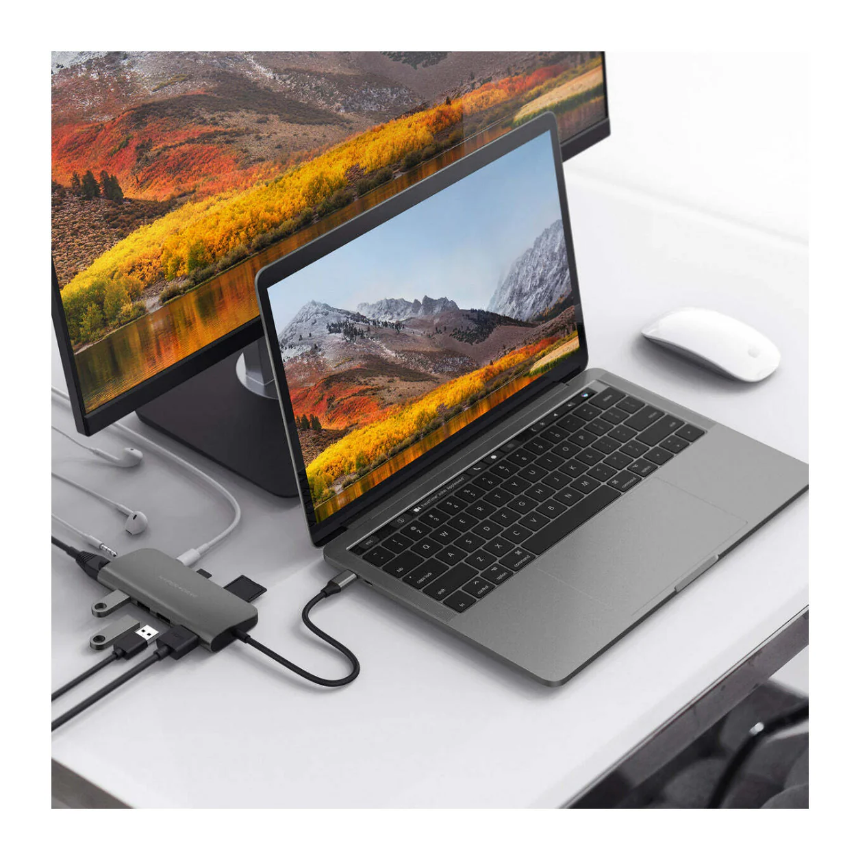 Targus HyperDrive Power 9-in-1 Universal USB-C Hub for MacBook and PC (Gray) - Image 3
