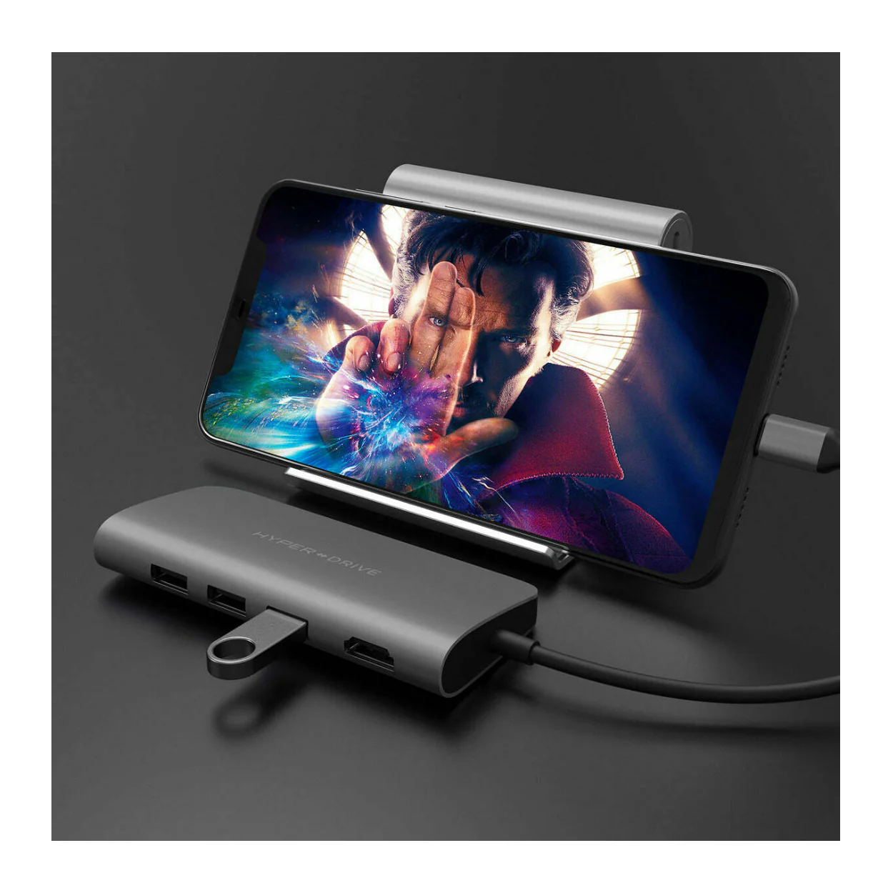 Targus HyperDrive Power 9-in-1 Universal USB-C Hub for MacBook and PC (Gray) - Image 4