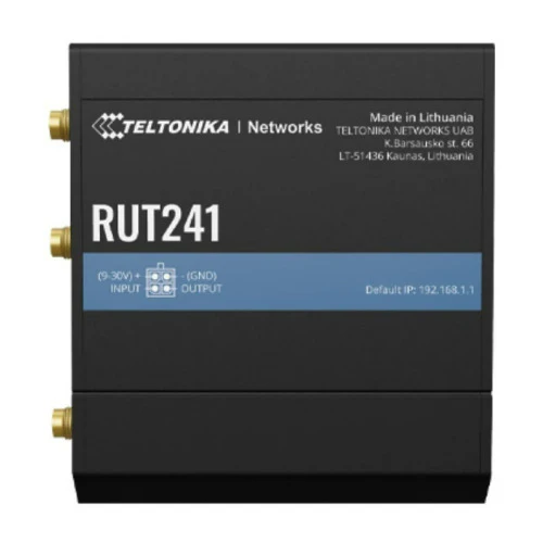 Teltonika RUT241 Industrial 4G LTE Cellular Router for IoT and M2M Uses with Wi-Fi Access (Black) - Image 2