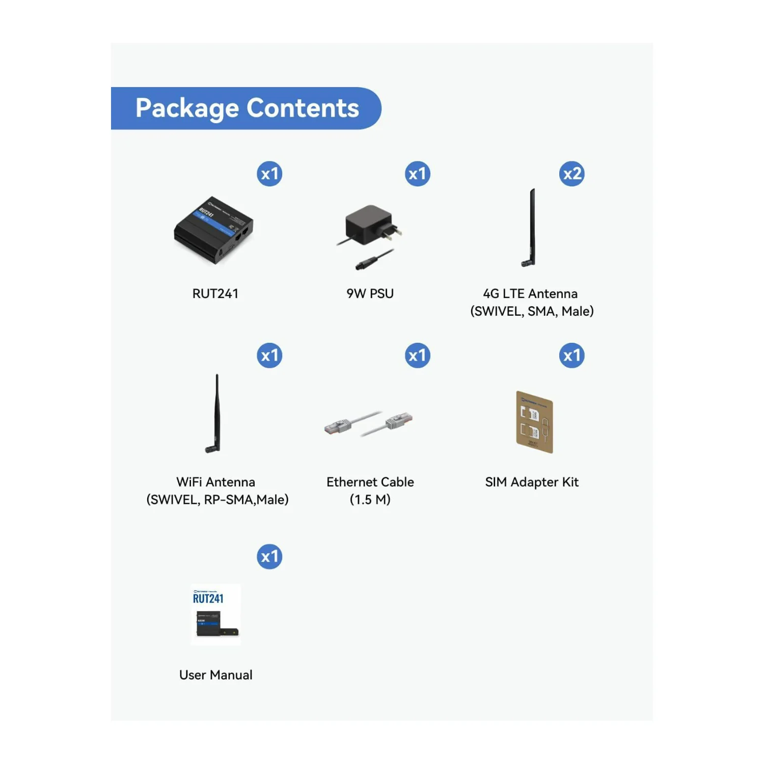 Teltonika RUT241 Industrial 4G LTE Cellular Router for IoT and M2M Uses with Wi-Fi Access (Black) - Image 3