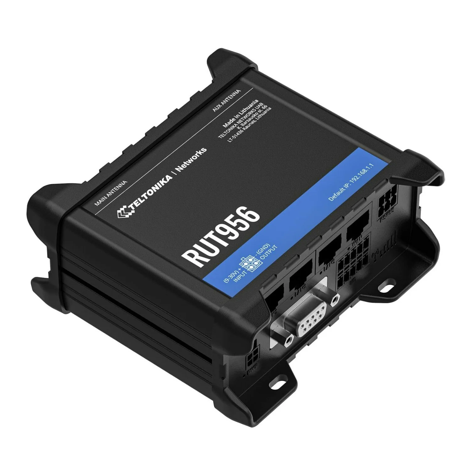 Teltonika RUT956 Industrial Cellular Router with Global Navigation Satellite System (Black) - Image 3