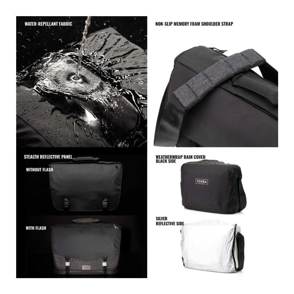 Tenba DNA 16 Slim Messenger Bag (Black) - Image 6