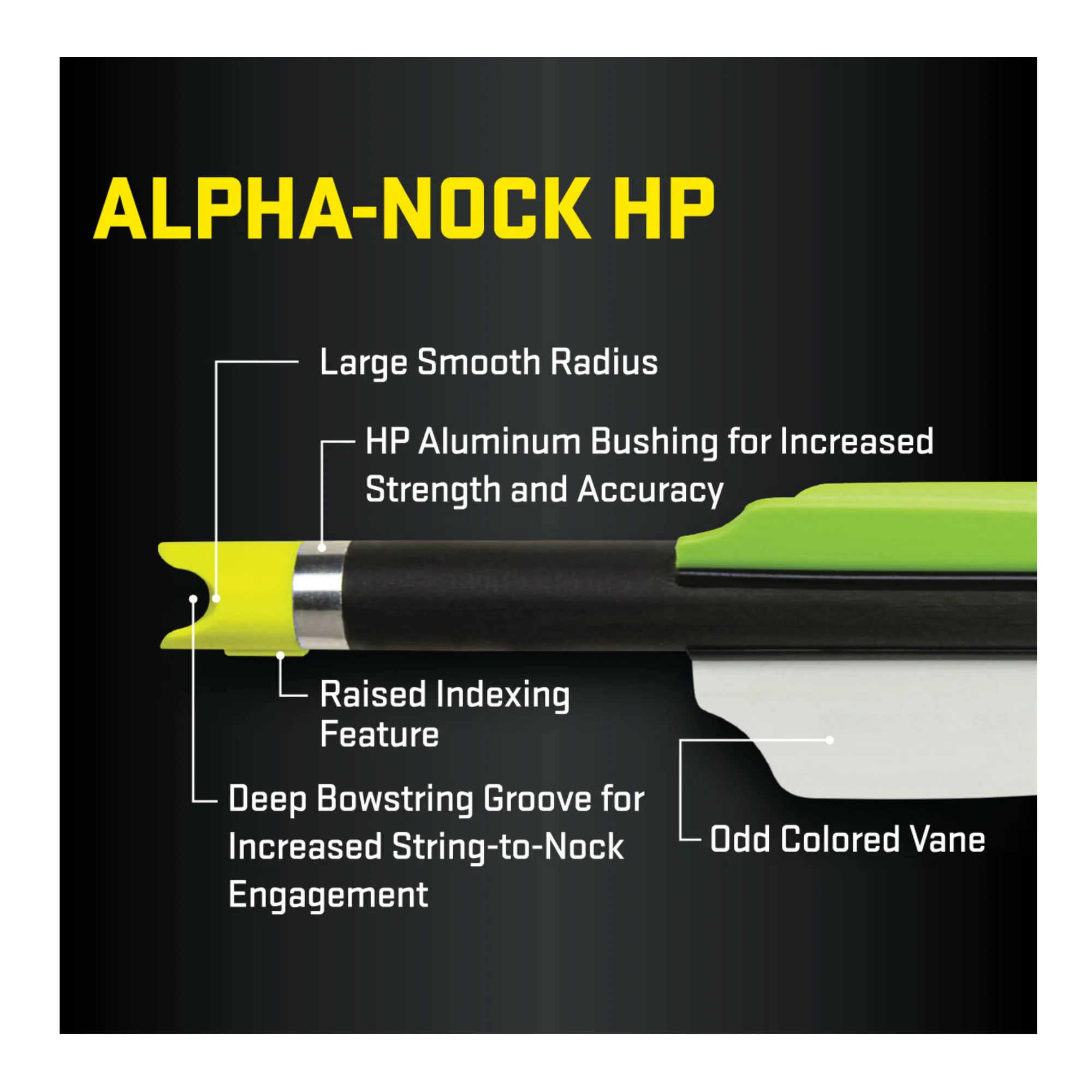 TenPoint Pro Elite 400 Select Carbon Arrows with Alpha-Nock HP (6 Pack) - Image 3
