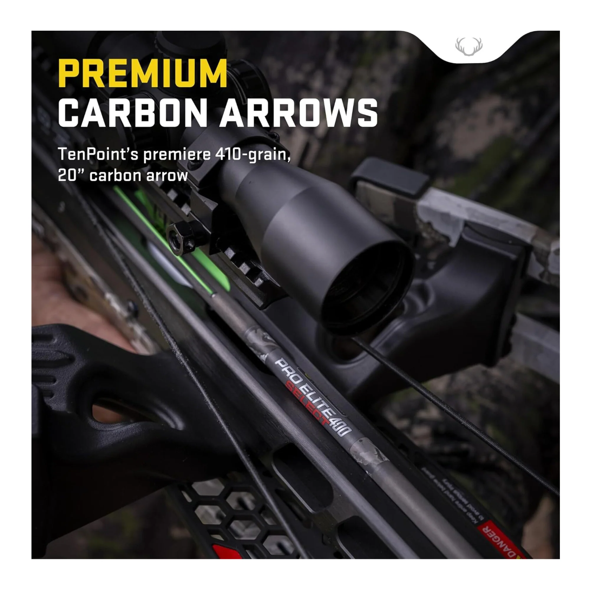TenPoint Pro Elite 400 Select Carbon Arrows with Alpha-Nock HP (6 Pack) - Image 4