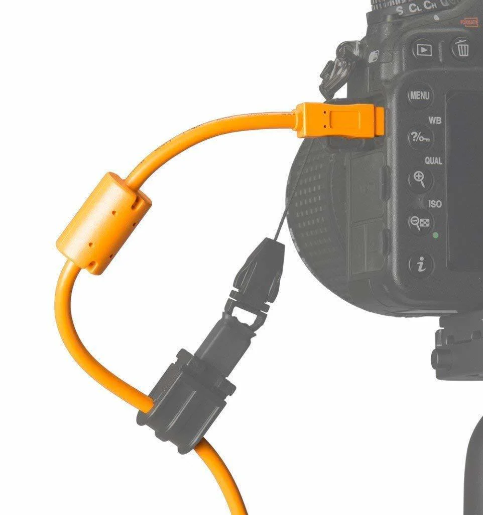 Tether Tools TetherPro USB 2.0 to Mini-B 8-Pin Cable (15-Feet/Orange) - Image 4