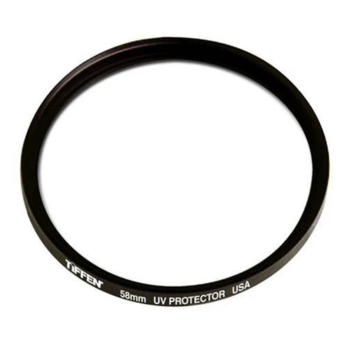 Tiffen 58mm UV Protector Lens Filter with Focus Lens Cleaning Brush Bundle - Image 2