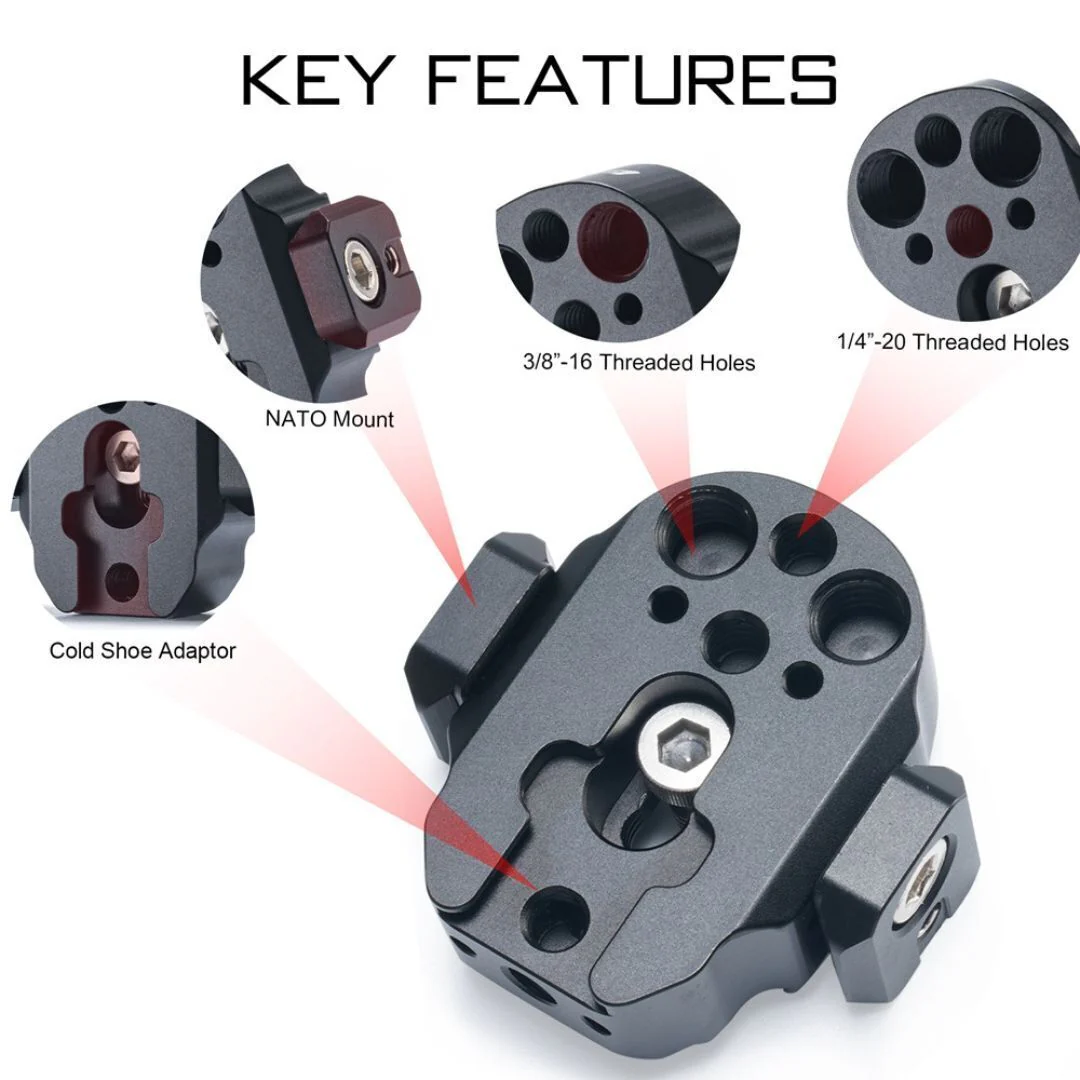 Tilta Accessory Mounting Bracket for DJI Battery Handle Base, Compatible with DJI RS2 (Black) - Image 4