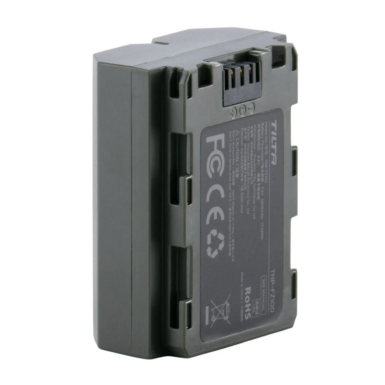 Tilta NP-FZ100 2400mAh High-Capacity Battery with High-Energy-Density Cell and USB-C Port (Green) - Image 2