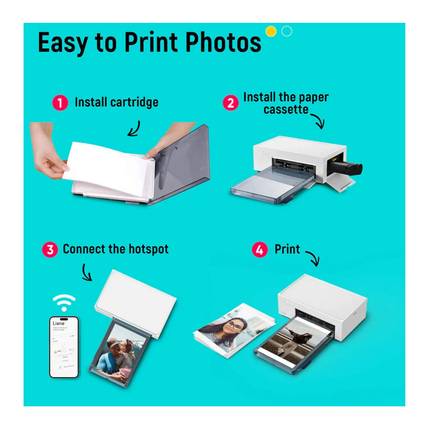 Liene M200 4x6 Instant Photo Printer with Rechargeable Battery - Image 7