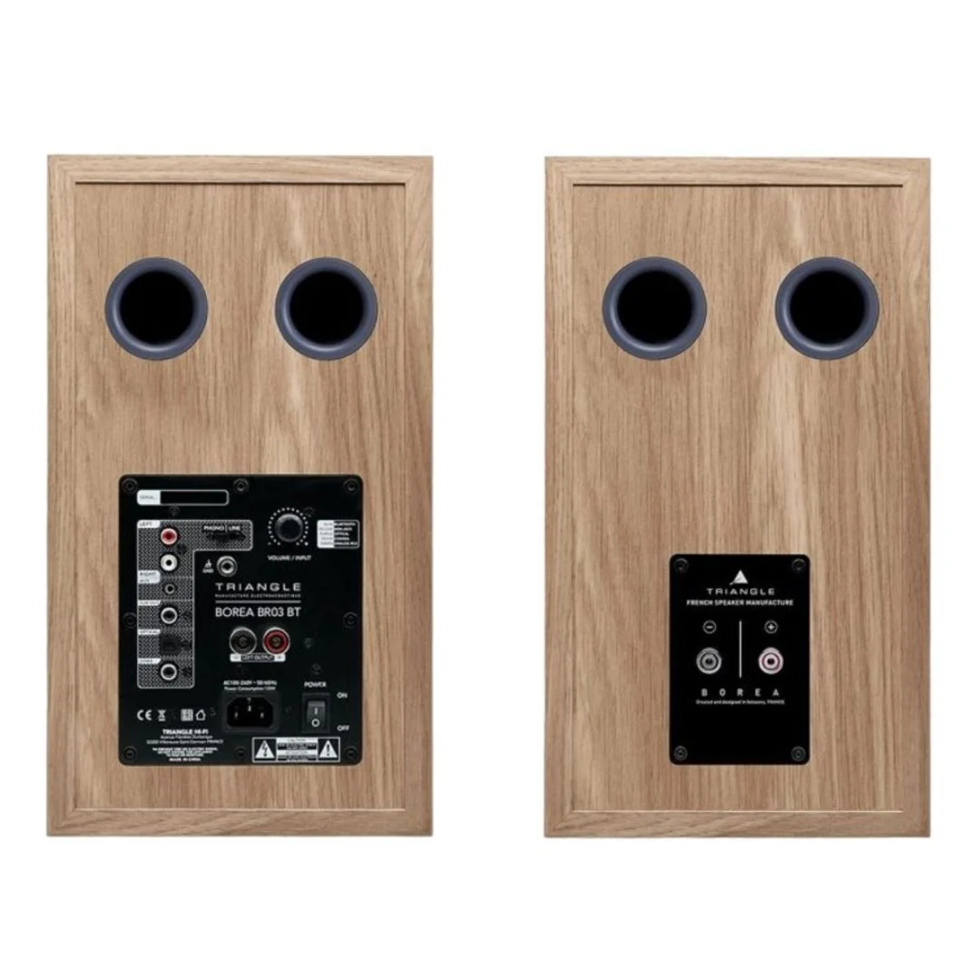 Triangle Borea Active BR03 BT Wireless Bluetooth Bookshelf Speaker (Light Oak Blue) - Image 2