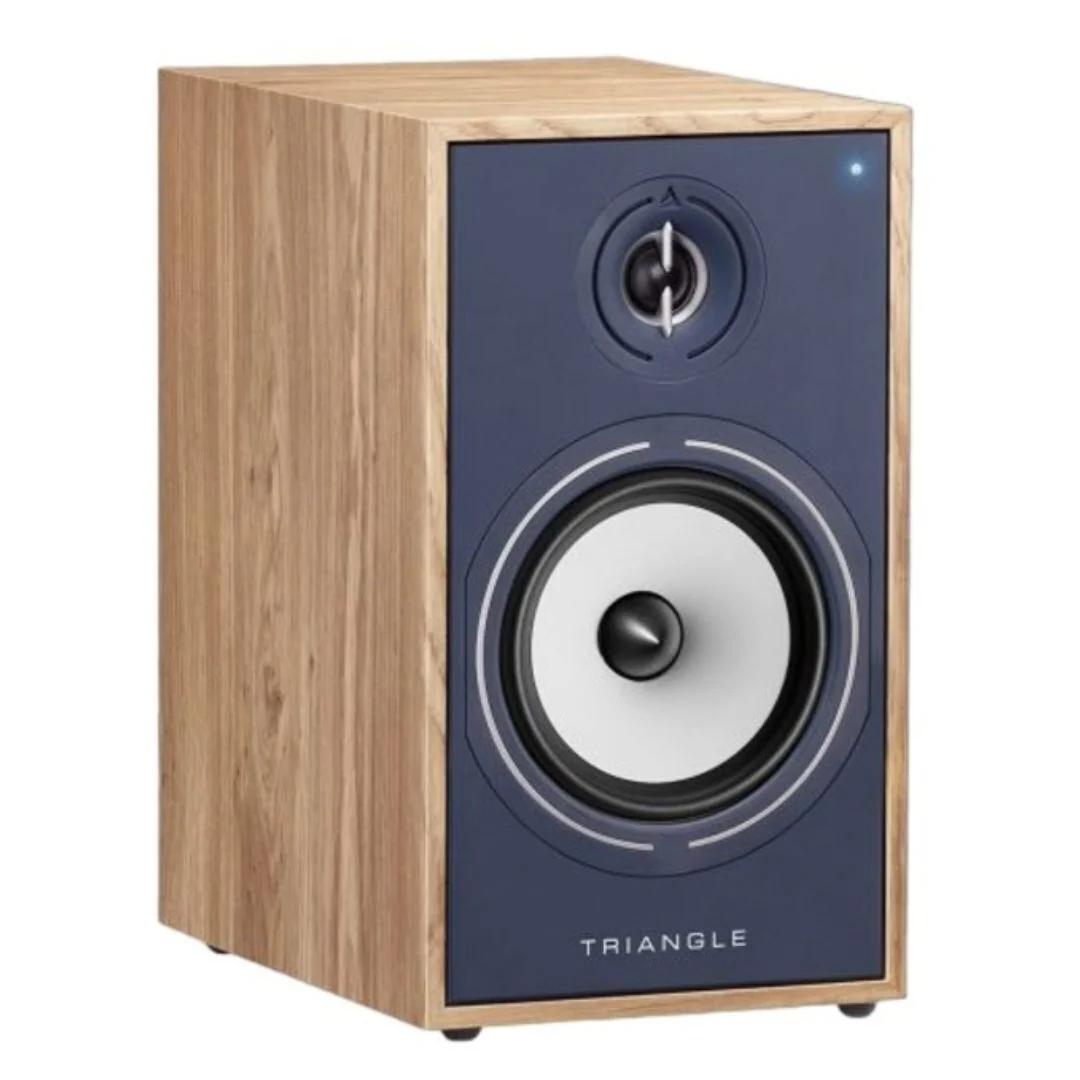 Triangle Borea Active BR03 BT Wireless Bluetooth Bookshelf Speaker (Light Oak Blue) - Image 3
