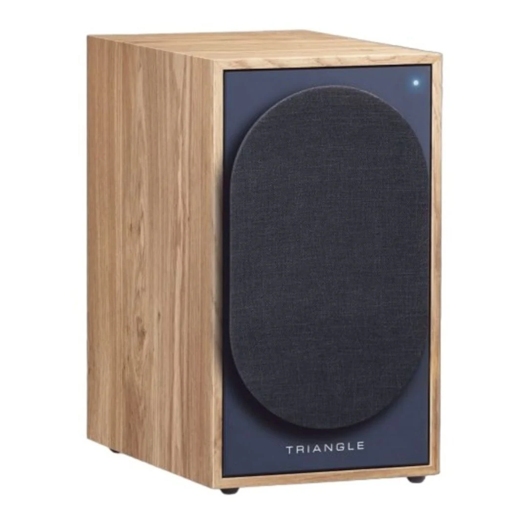 Triangle Borea Active BR03 BT Wireless Bluetooth Bookshelf Speaker (Light Oak Blue) - Image 4