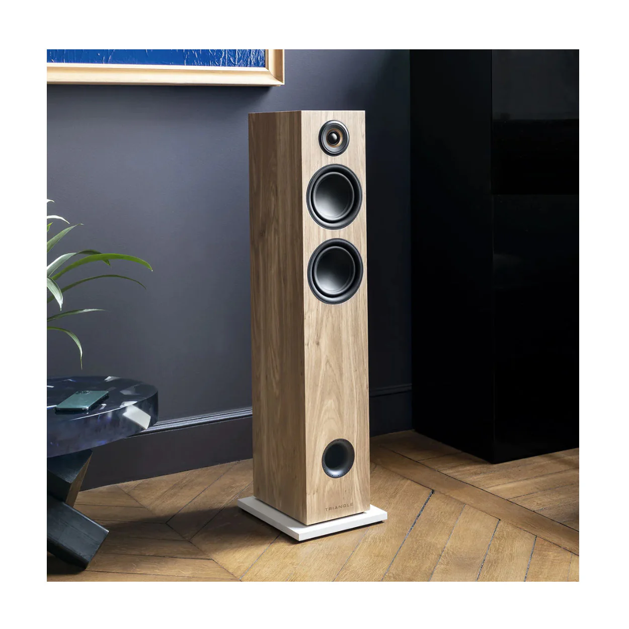 Triangle LN05A Wireless Bluetooth Floor Standing Single Speaker (Light Oak) - Image 4
