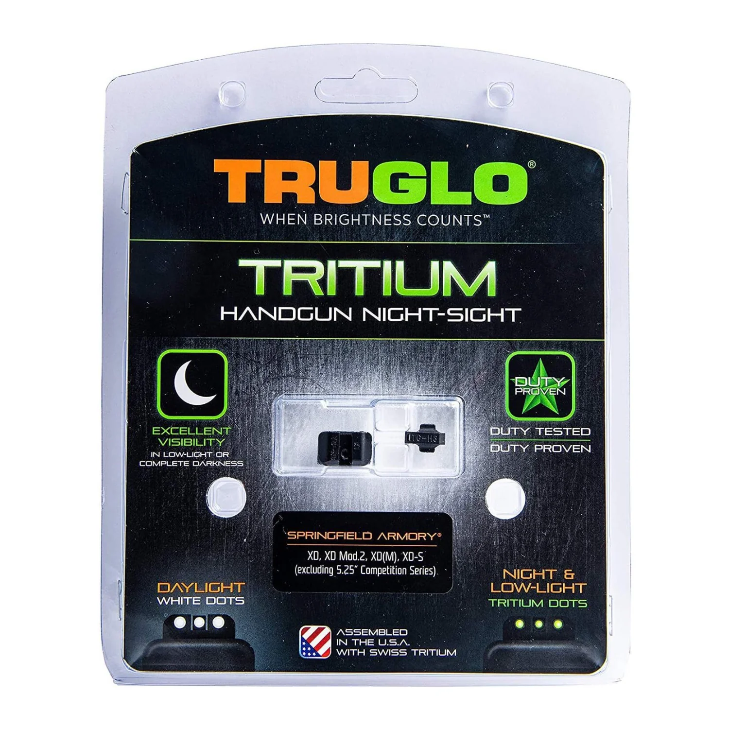 TruGlo Tritium Night Sight Set for Springfield XD Series - Image 4