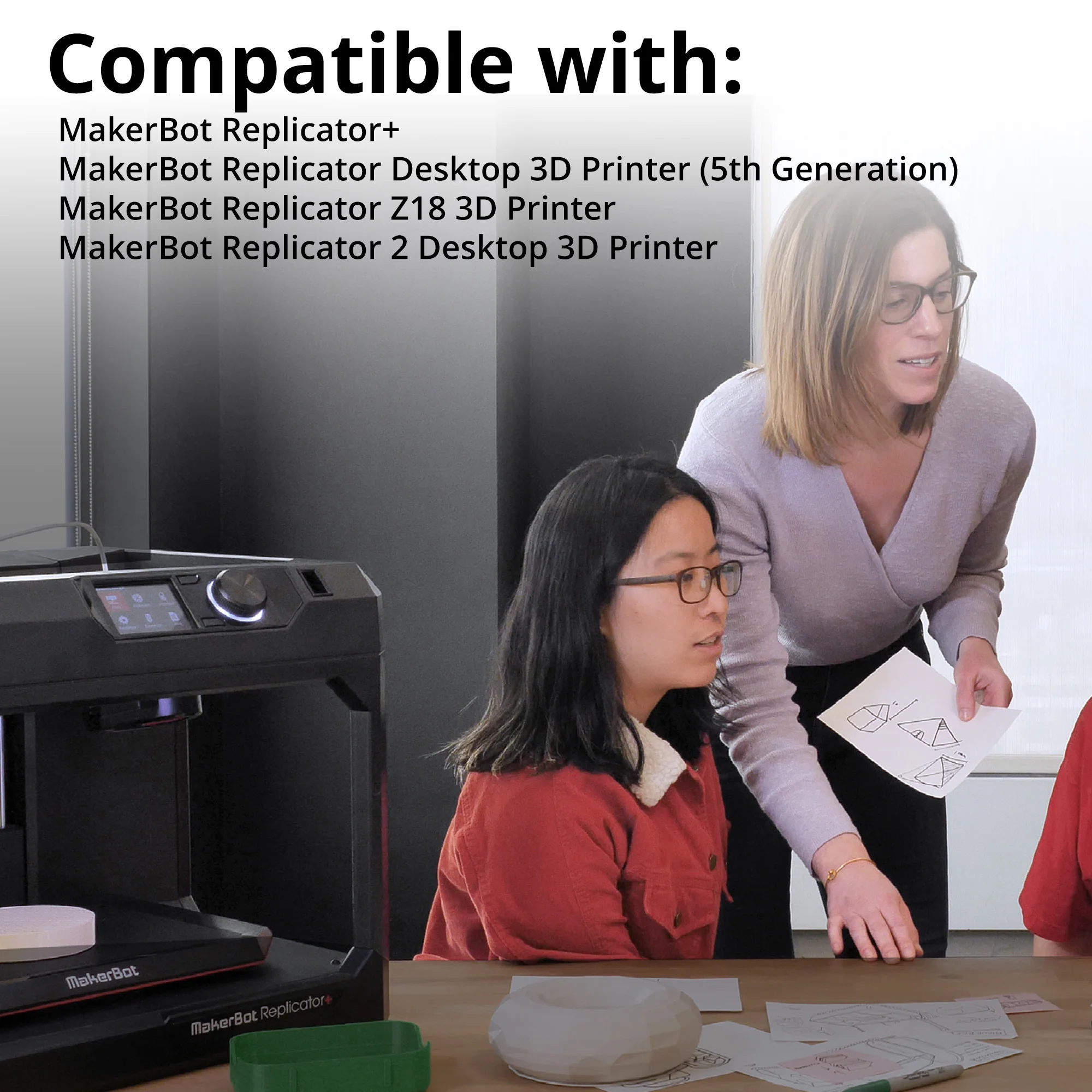 MakerBot PLA 3D Printing Filament Large Spool for Replicator+ and 5th Gen 3D Printers (True Black) - Image 5