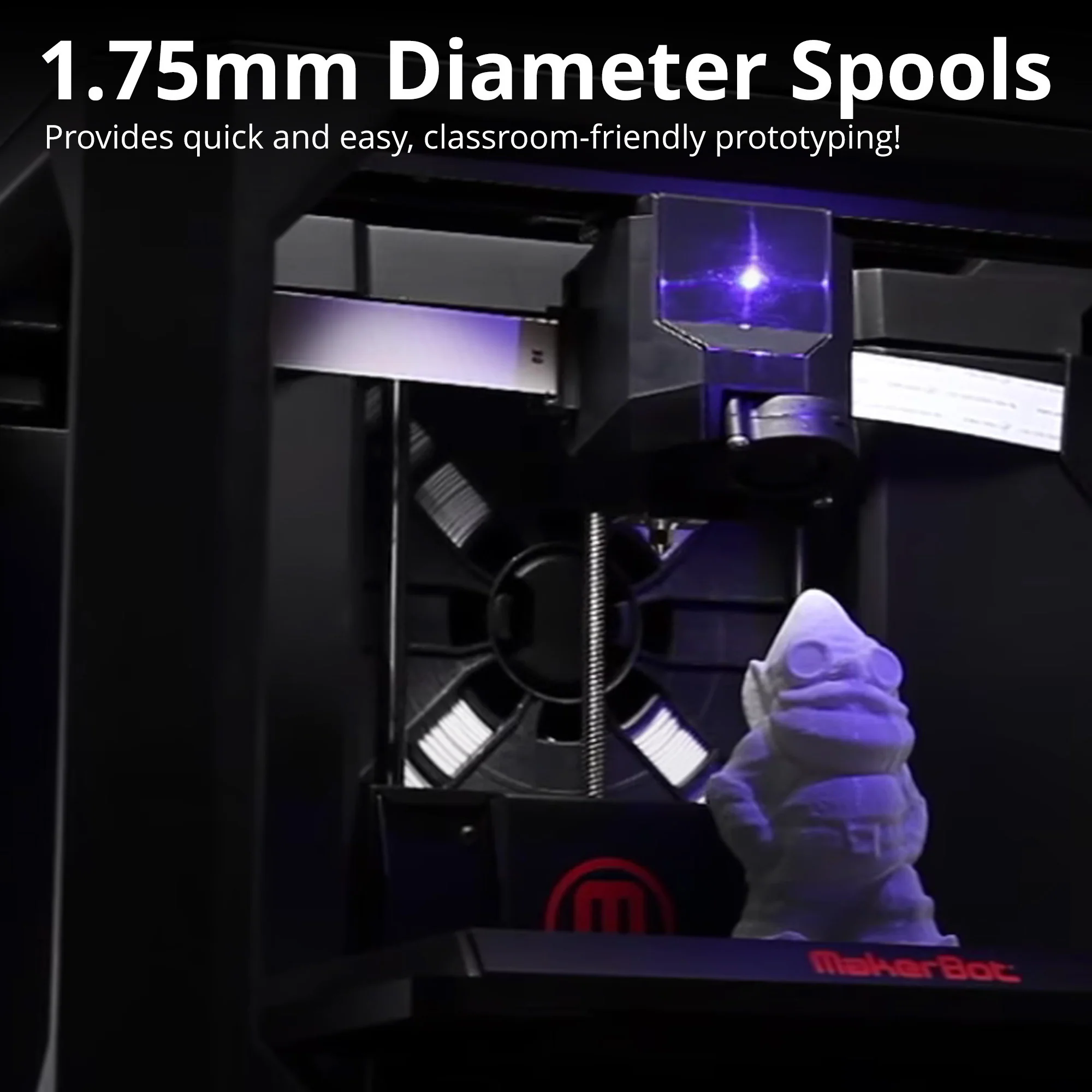 MakerBot Smart Extruder Plus for PLA Filament with Assorted Colors Large PLA Filament Spool Bundle - Image 5