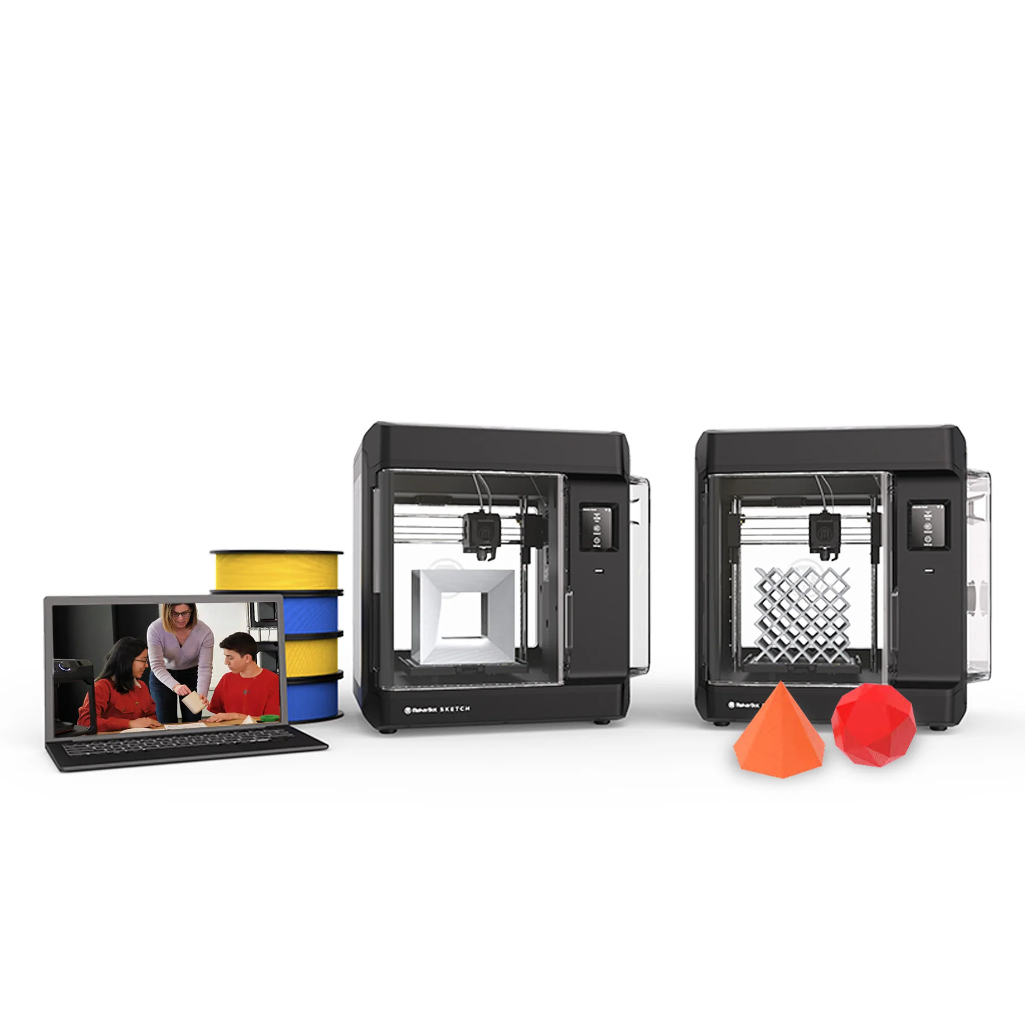 MakerBot Sketch Classroom Printer Setup with Lesson Plans and Software Bundle (Black, 2-Pack)