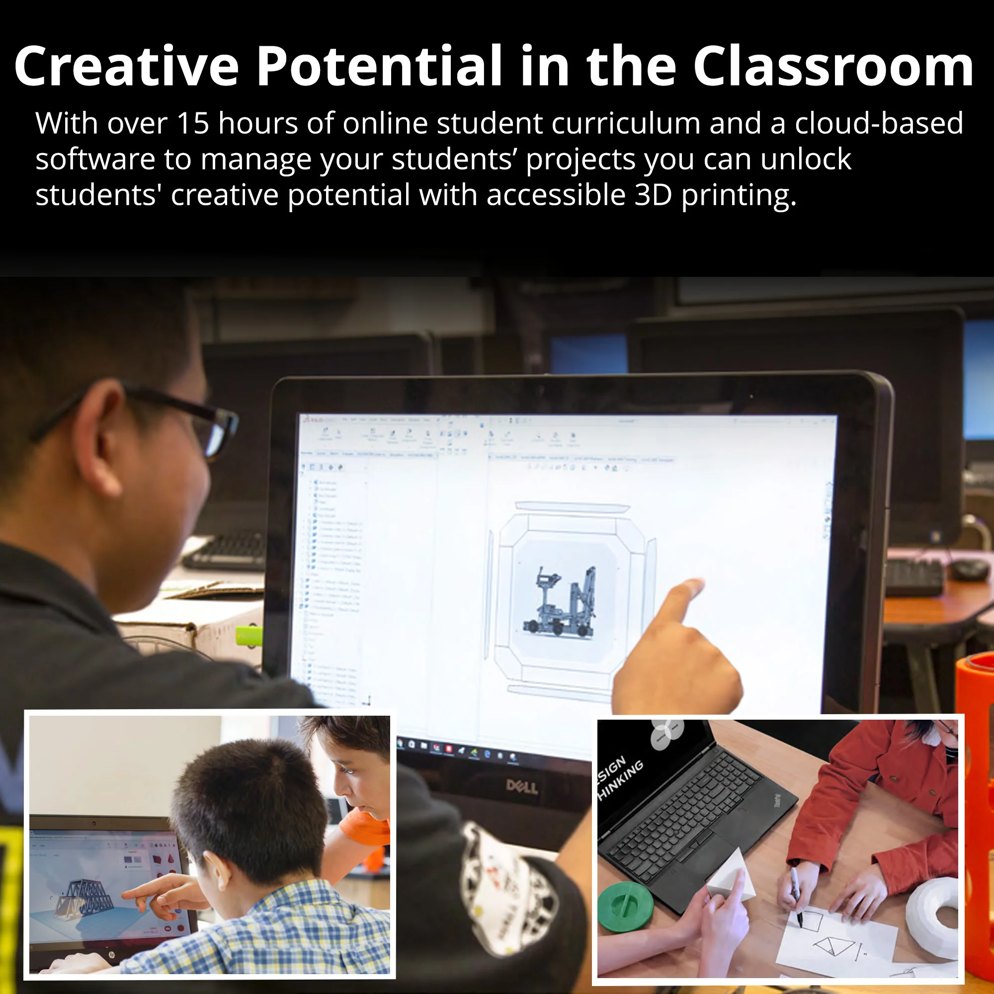 MakerBot Sketch Classroom Printer Setup with Lesson Plans and Software Bundle (Black, 2-Pack) - Image 3