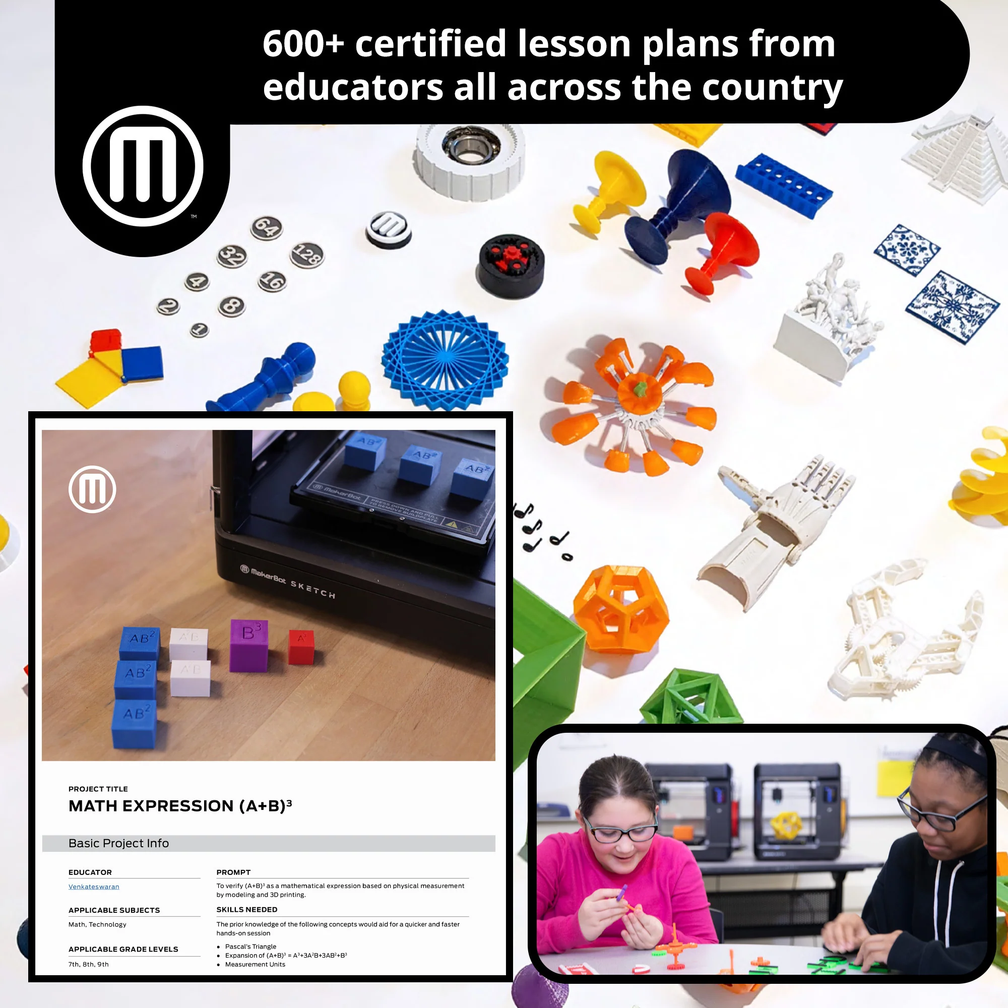 MakerBot Sketch Classroom Printer Setup with Lesson Plans and Software Bundle (Black, 2-Pack) - Image 7