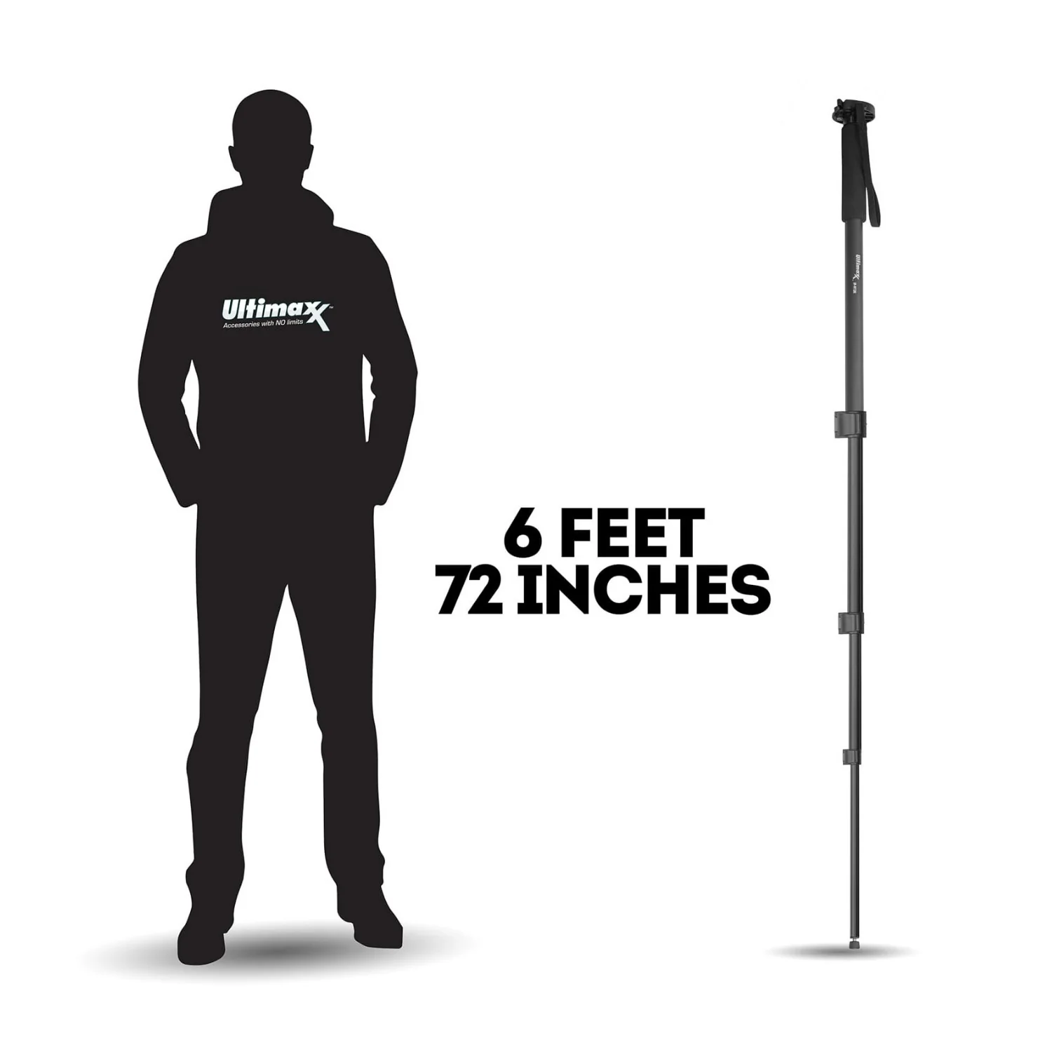 Ultimaxx 72-Inch Monopod with Quick Release Mounting Plate, Secure Wrist Strap - Image 6