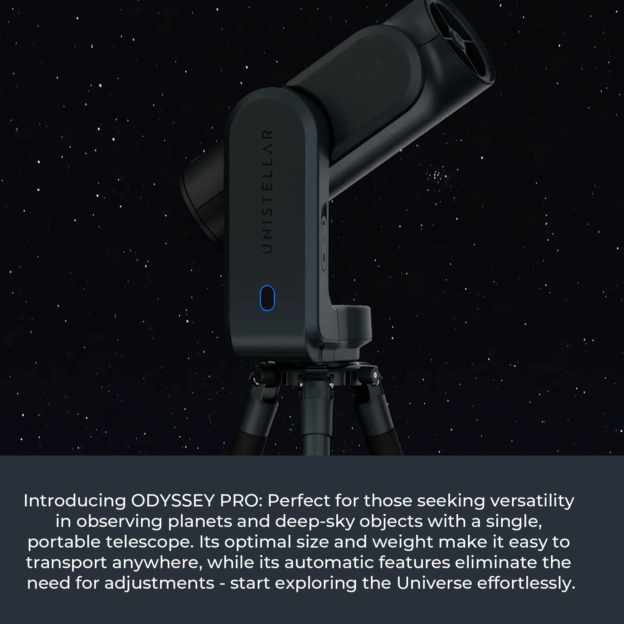 Unistellar Odyssey Pro Compact Smart Telescope with Nikon Eyepiece Technology (Black) Bundle - Image 2