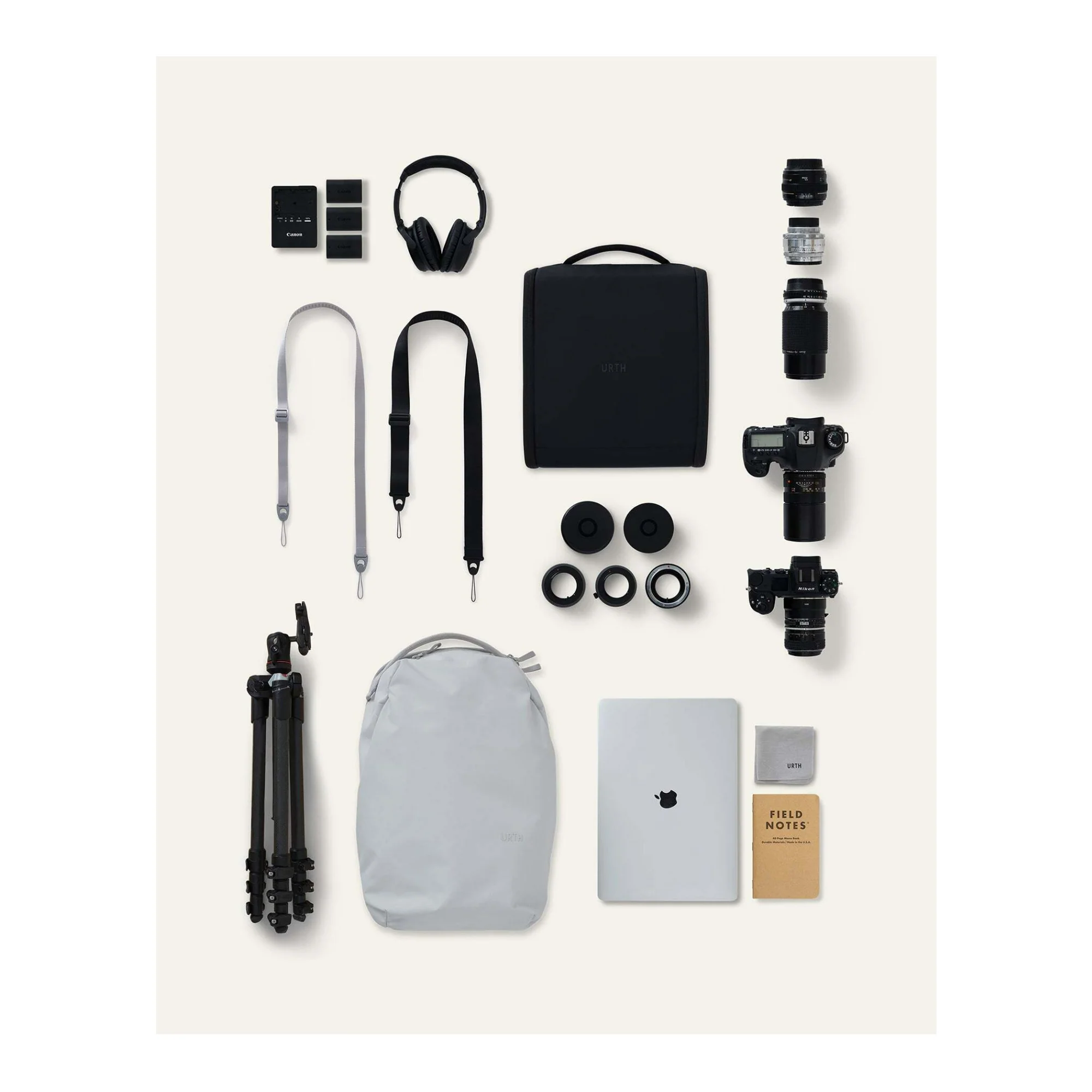 Urth Norite 24L Modular Lightweight Backpack with Side Access Pocket and 14 Storage Zones (Ash Gray) - Image 8