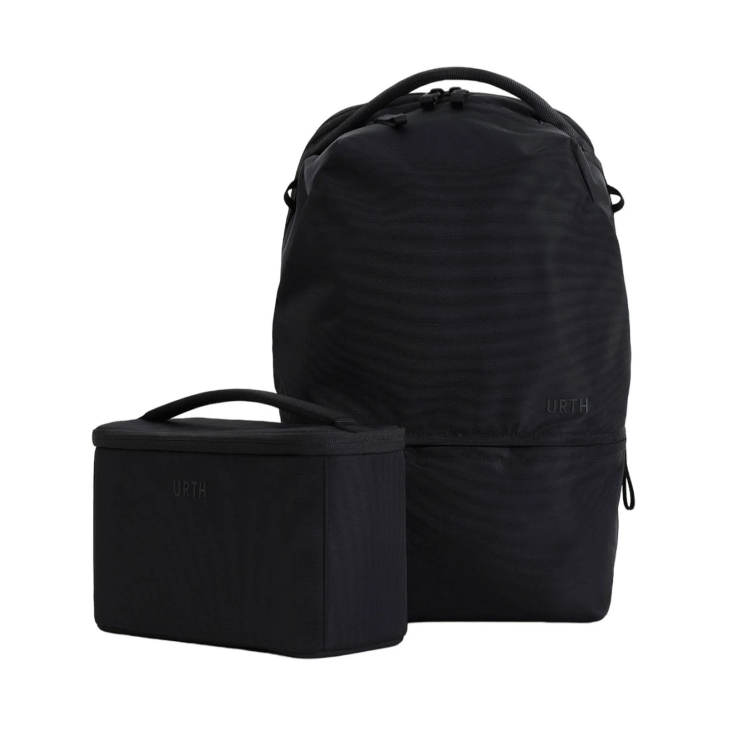 Urth Arkose 20L Modular Weatherproof Lightweight Front Zip Backpack and Small Camera Insert (Black)