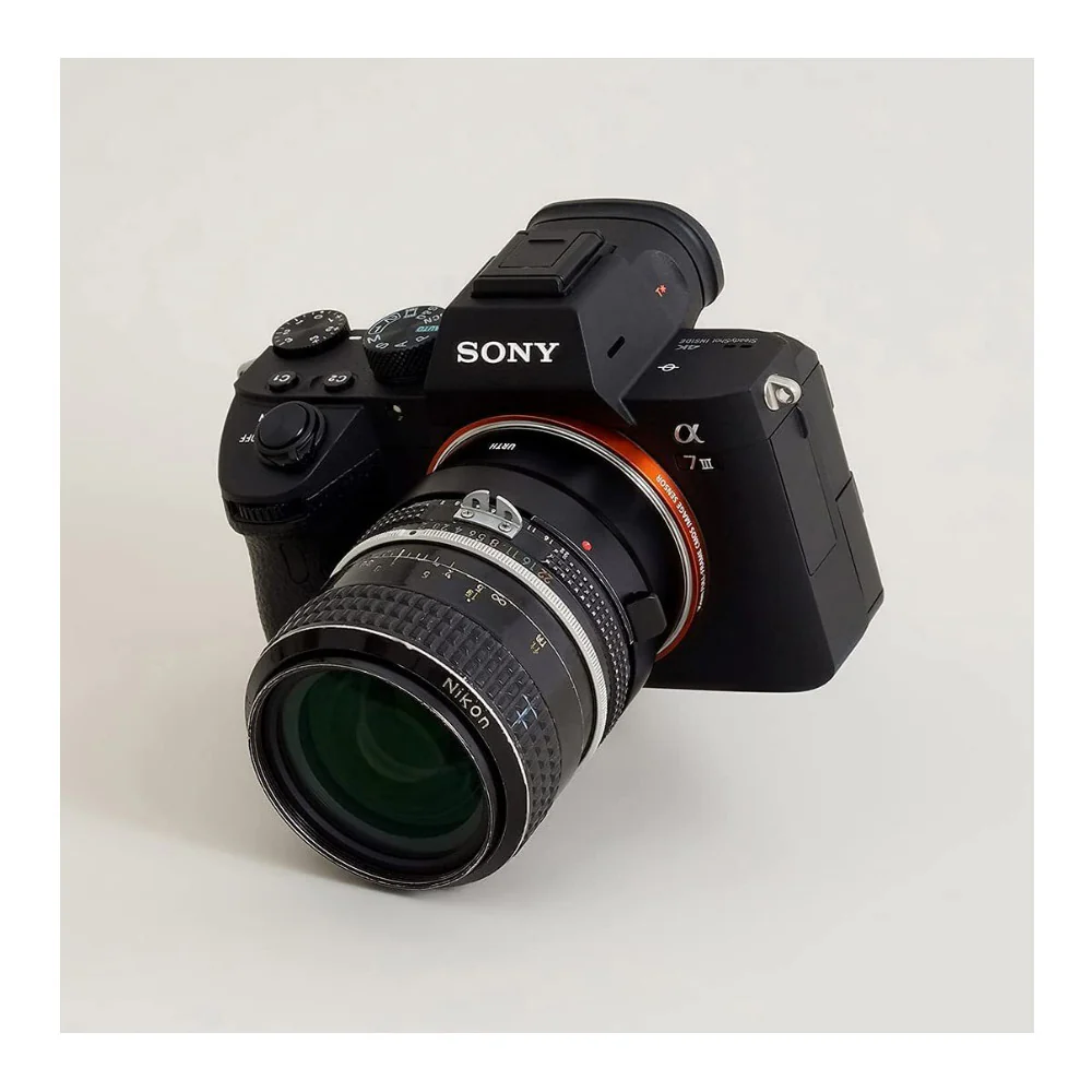 Urth Nikon F Lens Mount to Sony E Camera Mount Hardened Aluminum Manual Adapter (Matte Black) - Image 6