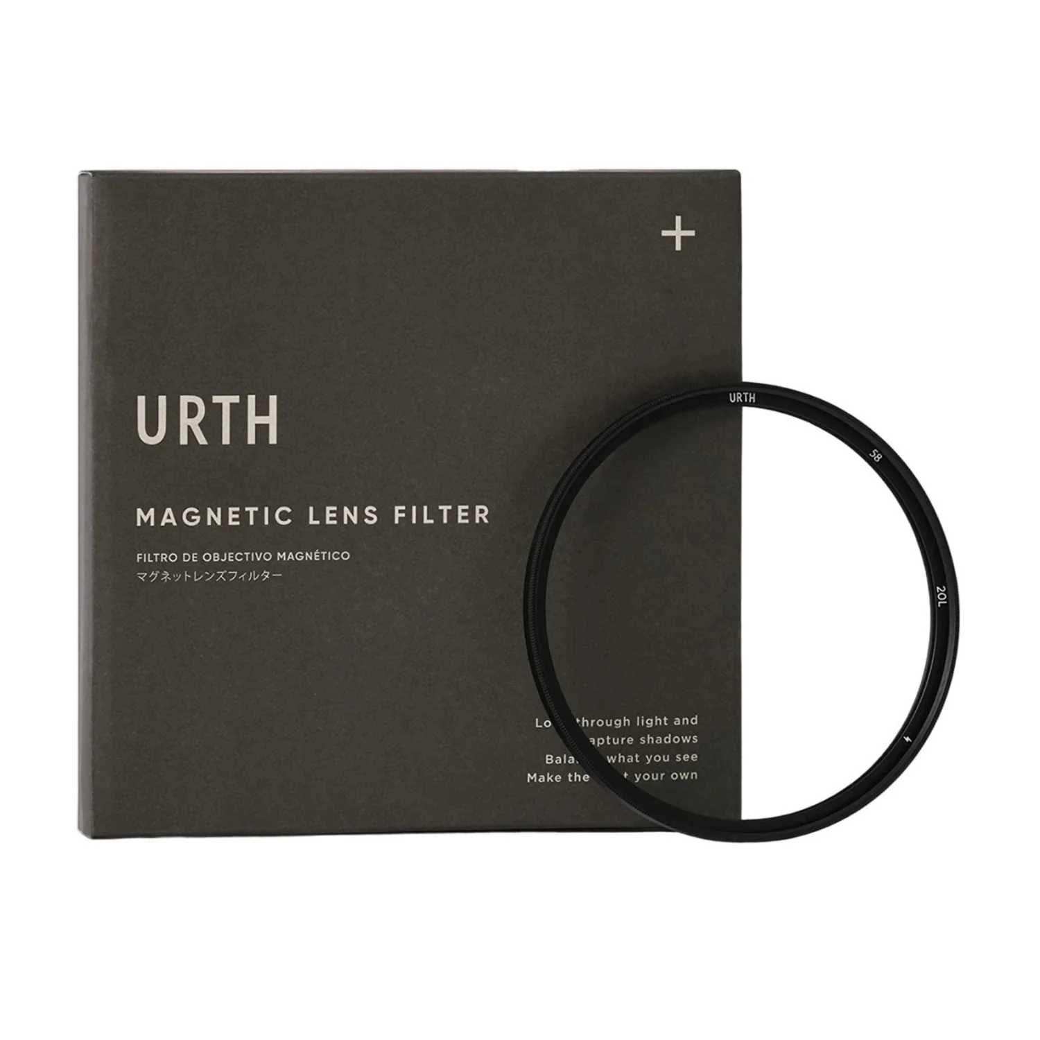 Urth 58mm Magnetic UV Nano-Coating German B270 Schott Optical Glass Lens Filter Plus+ (Black)