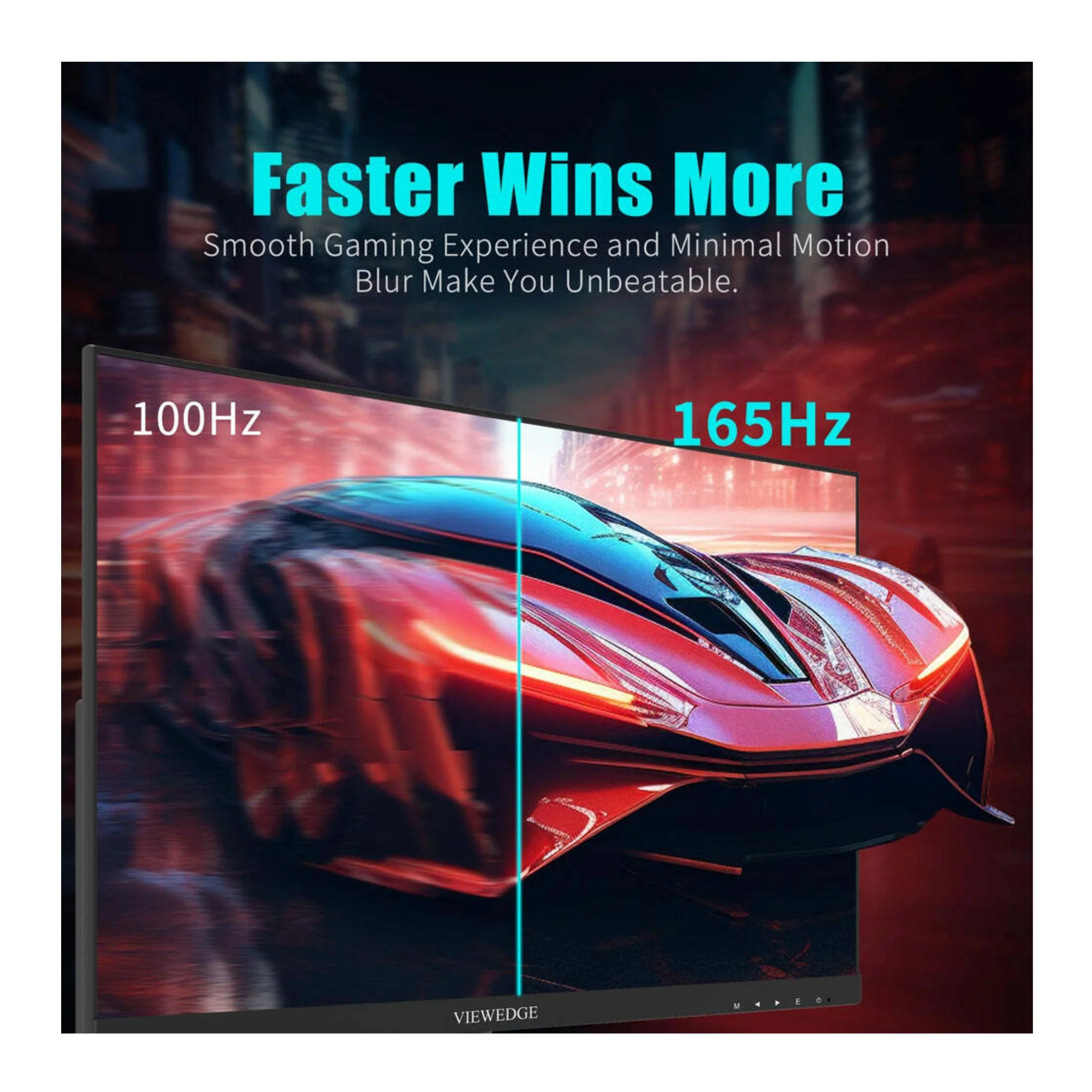 Viewedge 24-inch Gaming Monitor, 165Hz Frameless IPS Panel, Full HD (Black) - Image 4