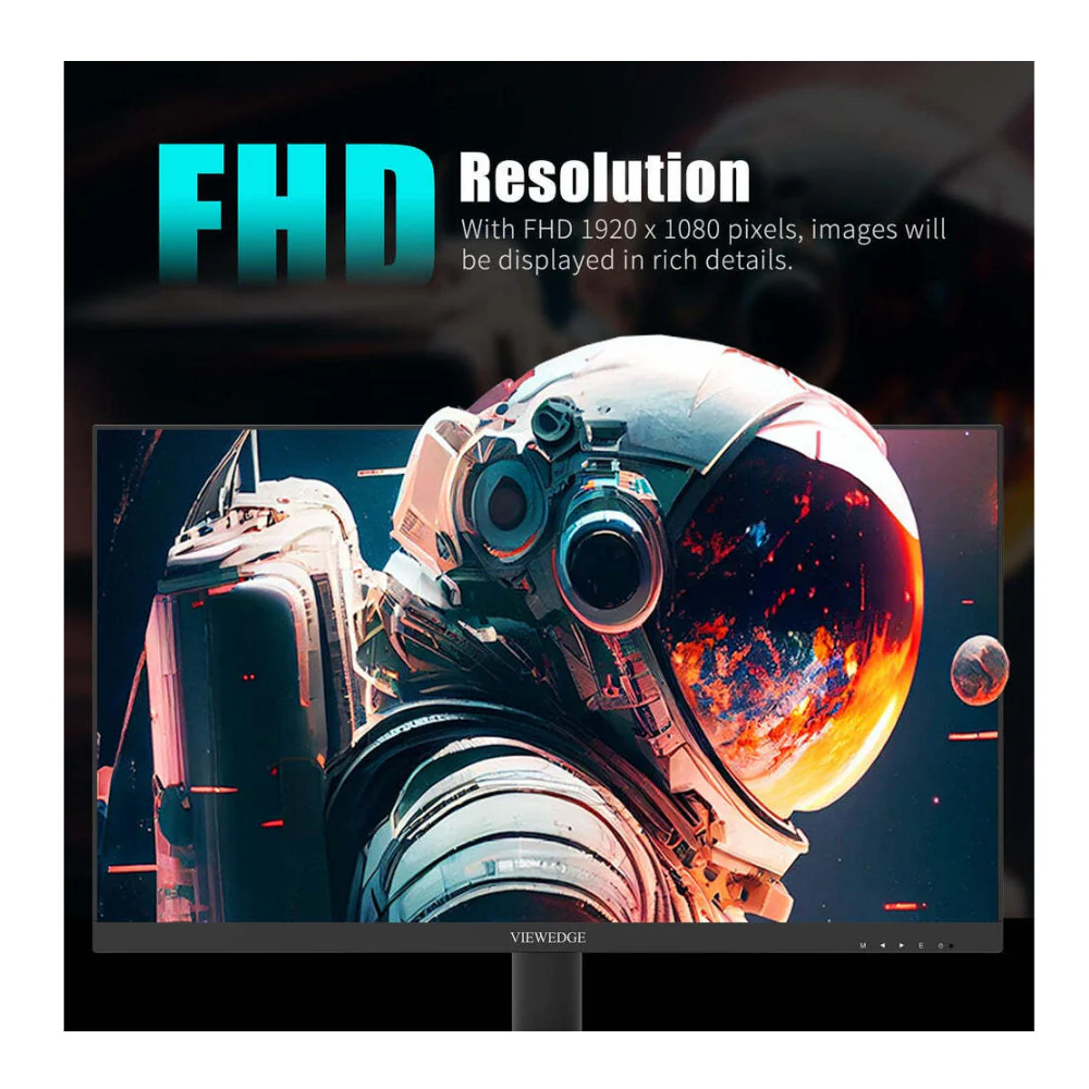 Viewedge 24-inch Gaming Monitor, 165Hz Frameless IPS Panel, Full HD (Black) - Image 5