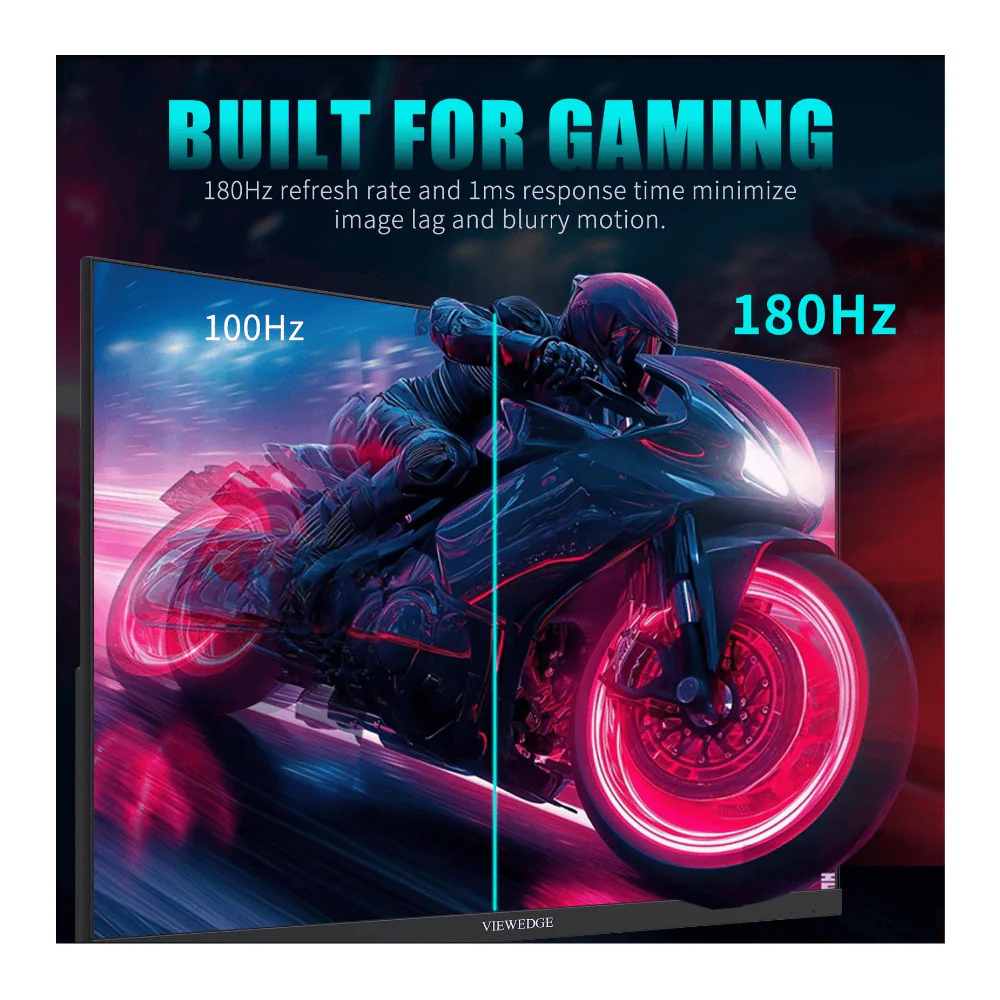 Viewedge 27 Inch Gaming Monitor Full HD 1080p,180Hz Refresh Rate with Built-In Speakers - Image 5