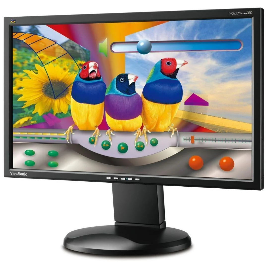 ViewSonic VG2228WM 22" FHD LED Ergonomic Monitor with Built-In Speakers (Certified Refurbished) - Image 2