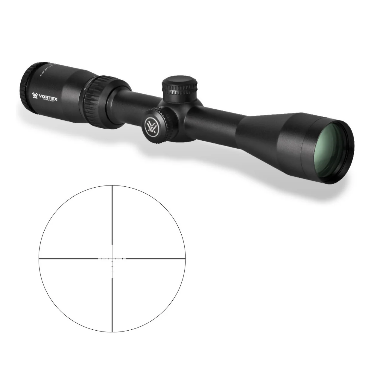 Vortex Crossfire II 3-9x40 Scope (Dead-Hold BDC MOA Reticle) With 1-inch Scope Rings and Hat - Image 5