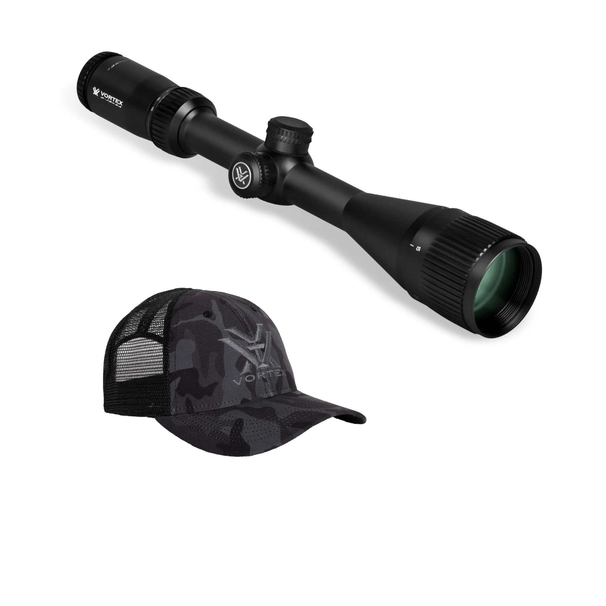 Vortex Crossfire II 6-18x44 AO Riflescope (Dead-Hold BDC MOA Reticle) and Cap